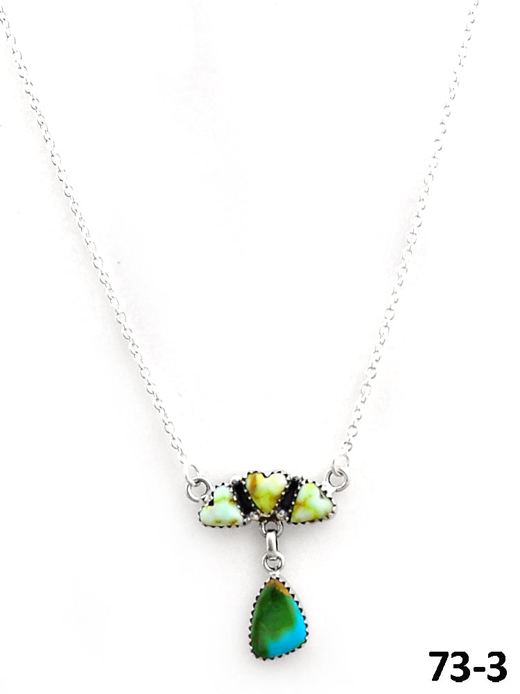 Southwest Made Palomino with Sonoran Turquoise & Sterling Silver Necklace