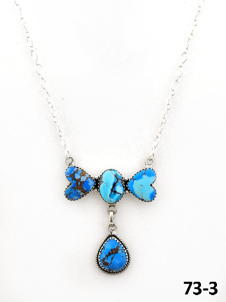 Southwest Made Golden Hill’s Turquoise & Sterling Silver Necklace
