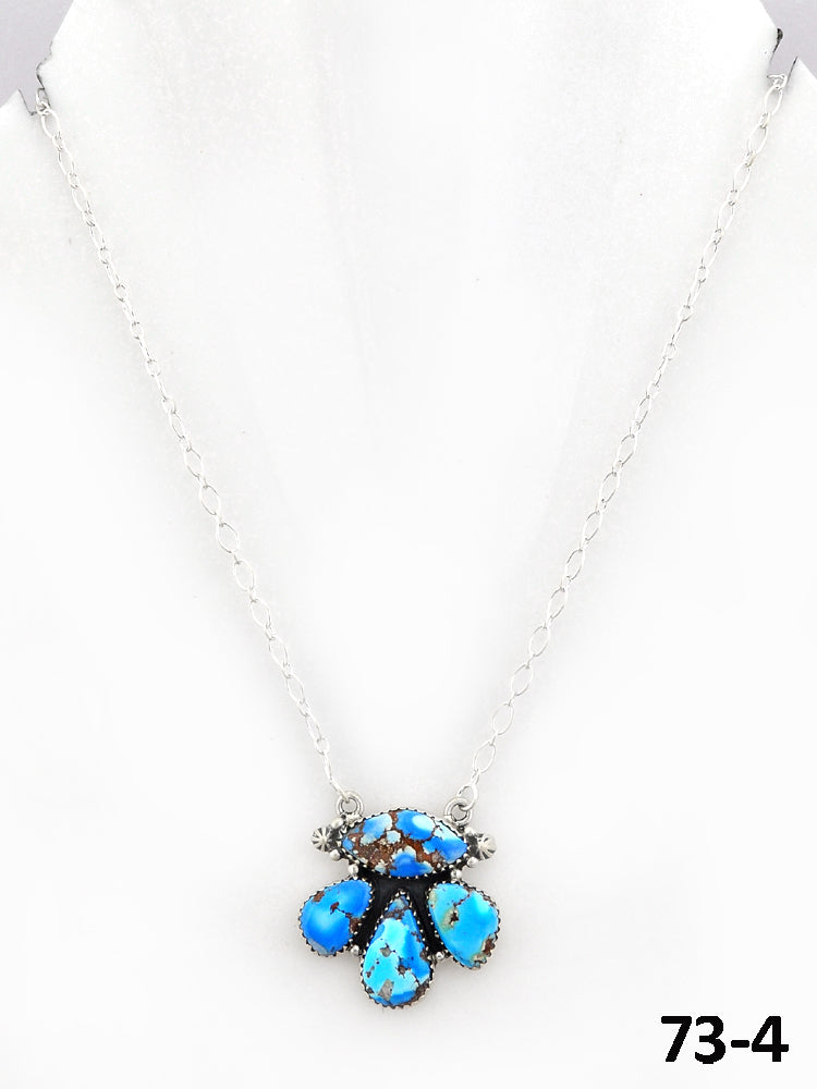 Southwest Made Golden Hill’s Turquoise & Sterling Silver Necklace