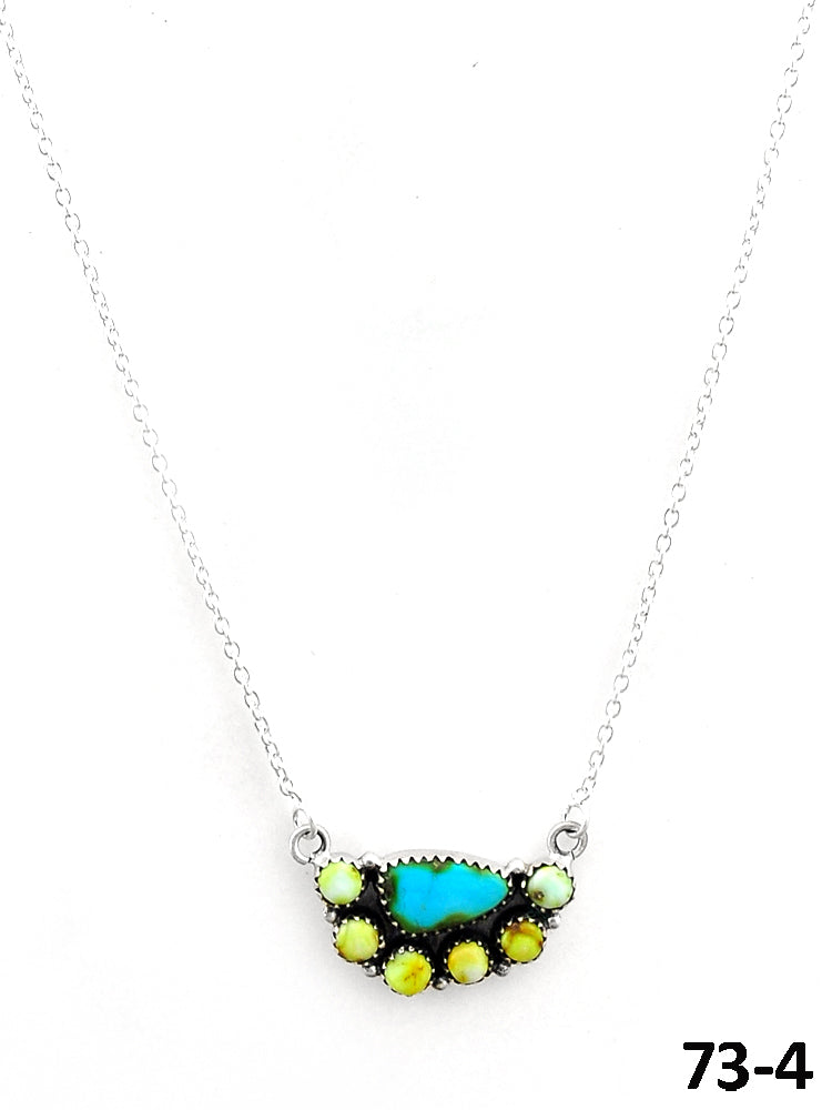 Southwest Made Palomino with Sonoran Turquoise & Sterling Silver Necklace