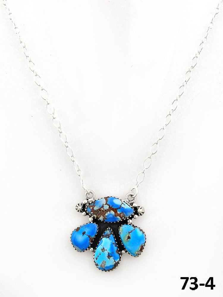 Southwest Made Golden Hill’s Turquoise & Sterling Silver Necklace