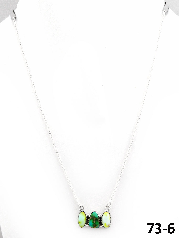 Southwest Made Palomino with Sonoran Turquoise & Sterling Silver Necklace