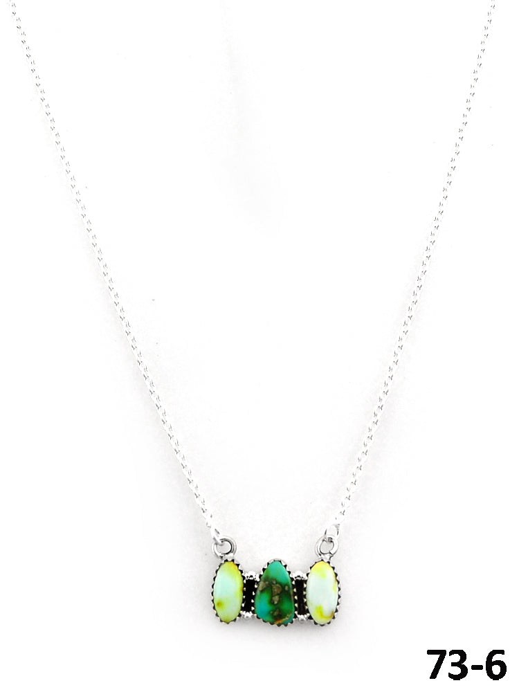 Southwest Made Palomino with Sonoran Turquoise & Sterling Silver Necklace