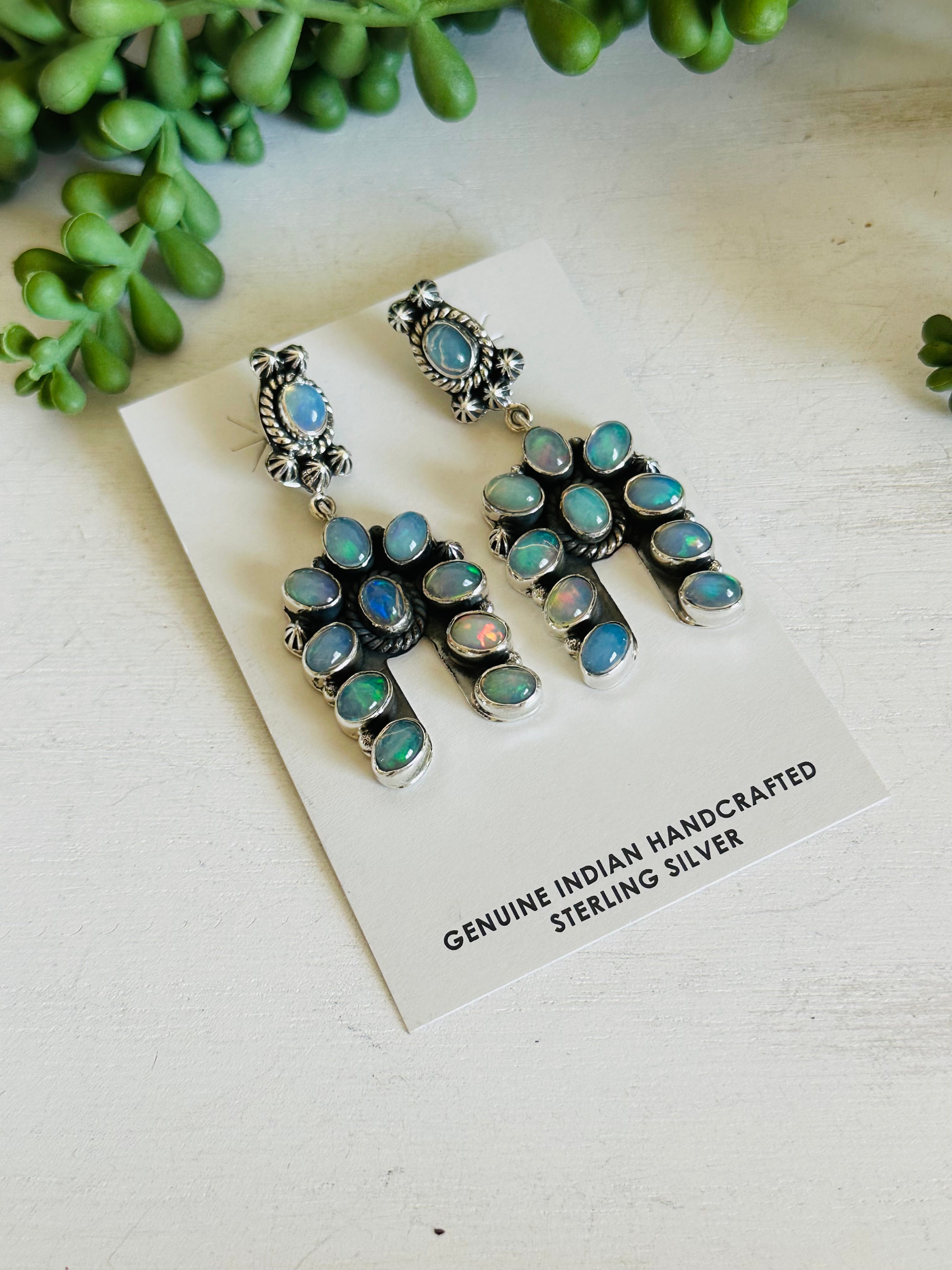 TTD “The Storm” Opal & Sterling Silver Earrings