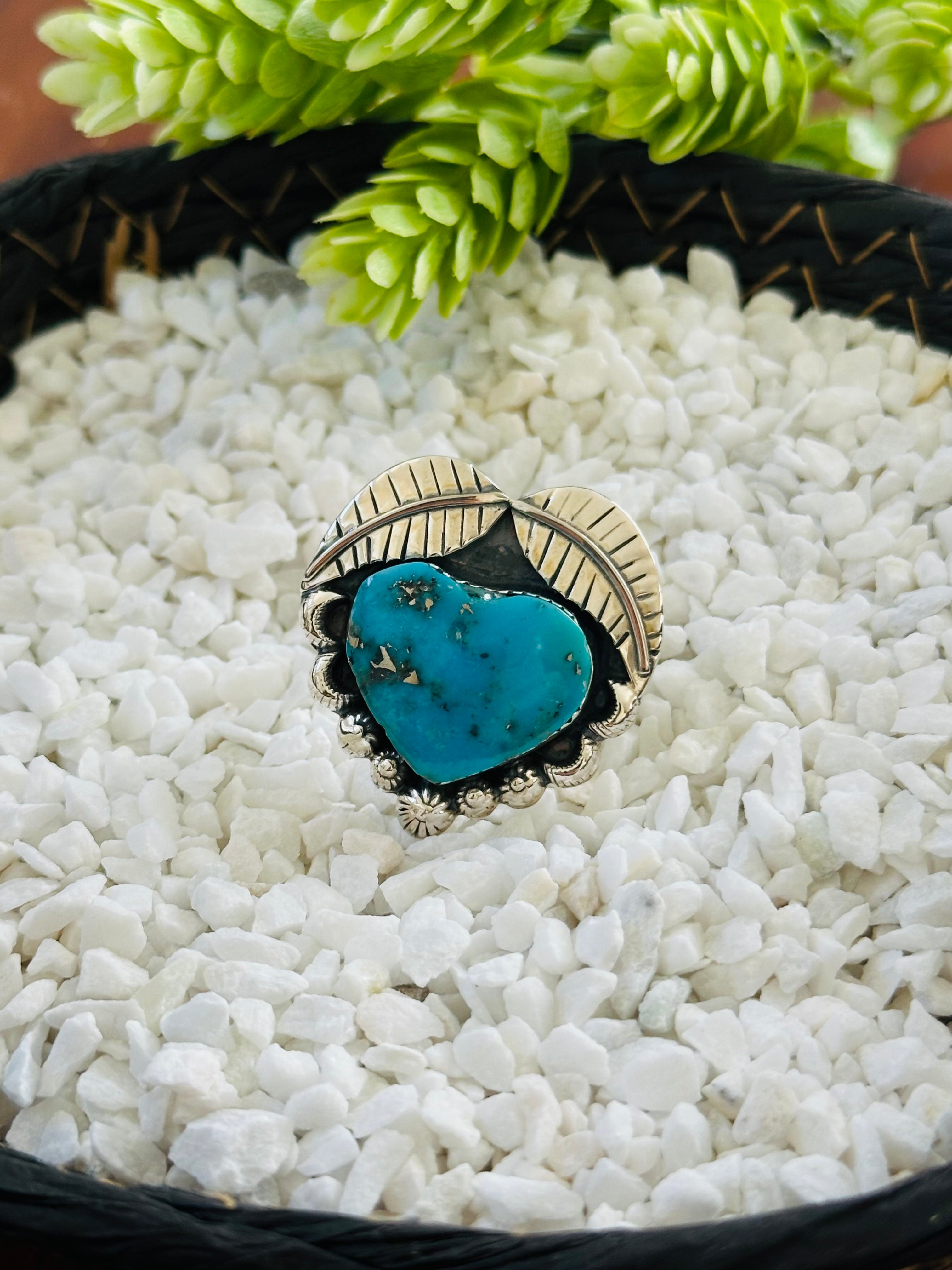 TTD “Retro” Kingman Turquoise & Sterling Silver Adjustable Ring