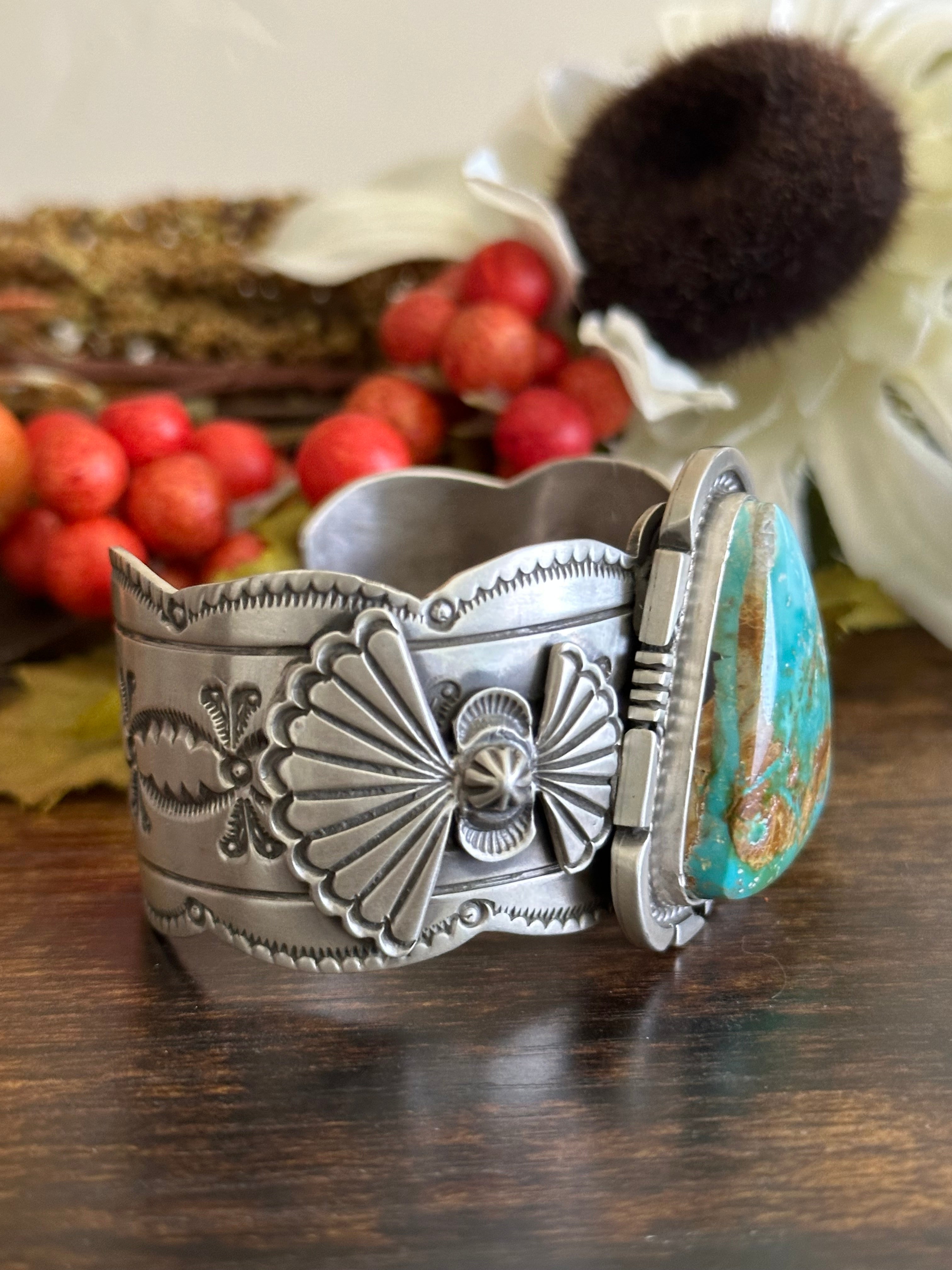 LeRoy James Royston Turquoise & Sterling Silver Cuff Bracelet