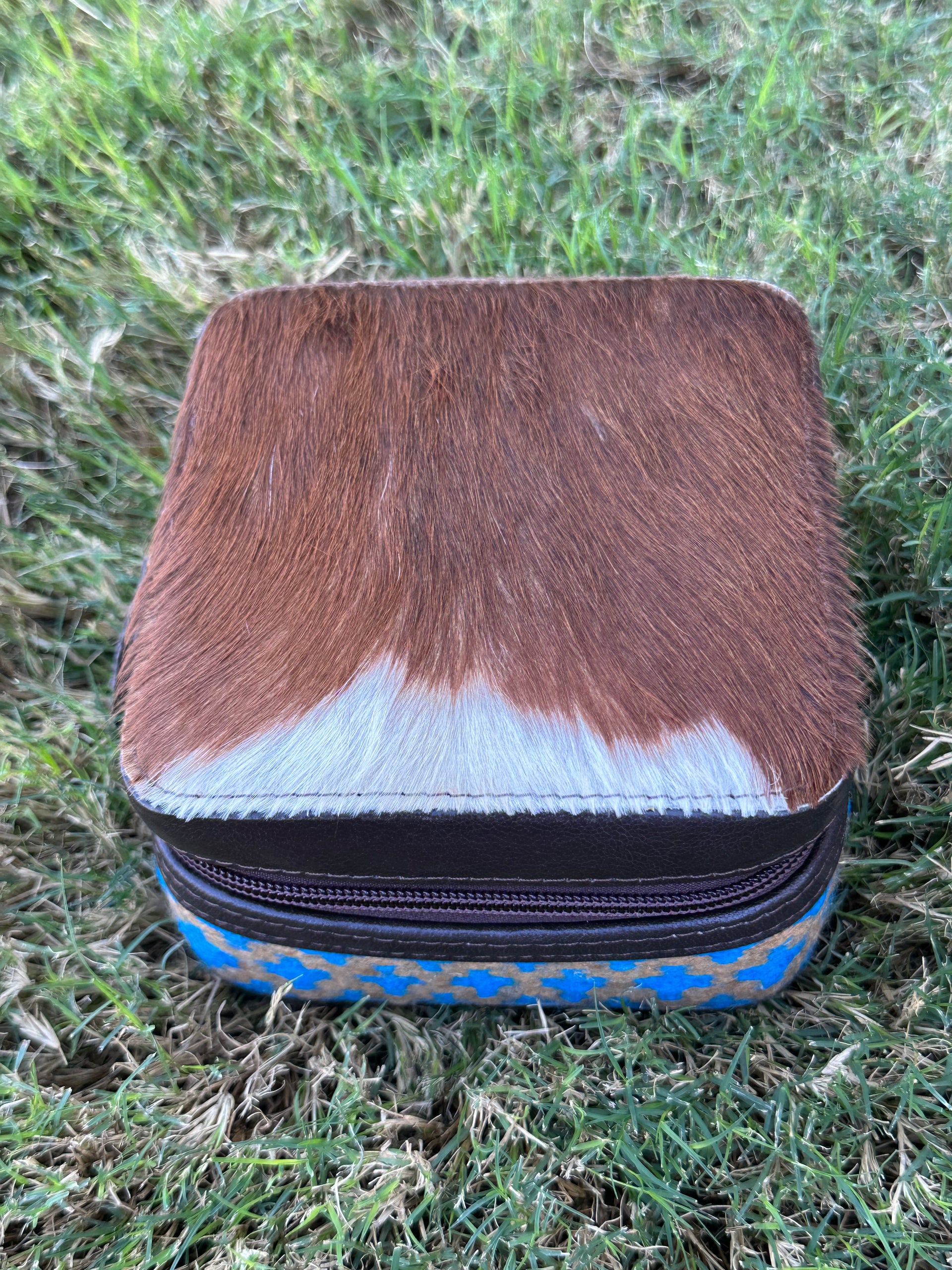 Genuine Leather Cowhide Jewelry Box