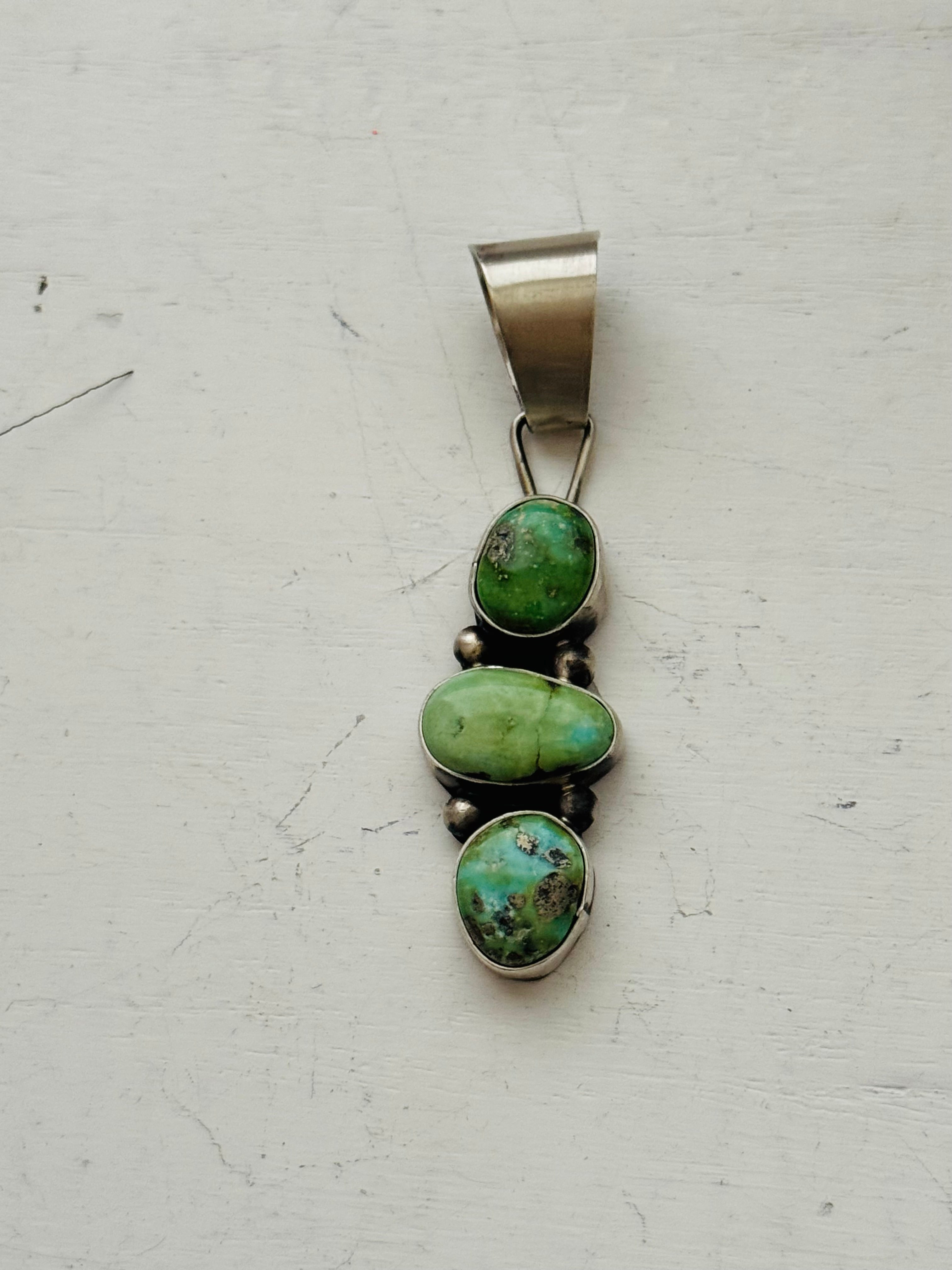 Sheila Becenti Sonoran Mountain Turquoise & Sterling Silver Pendant