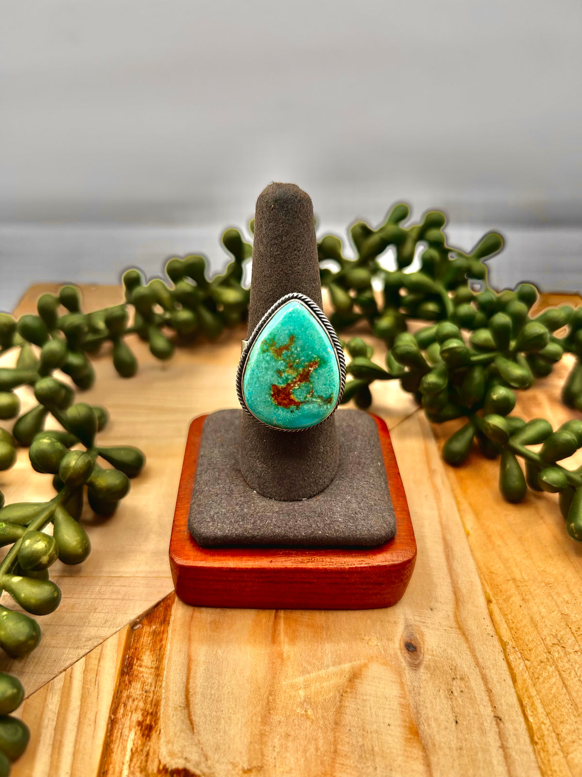 Scott Skeets Royston Turquoise  & Sterling Silver Adjustable Ring