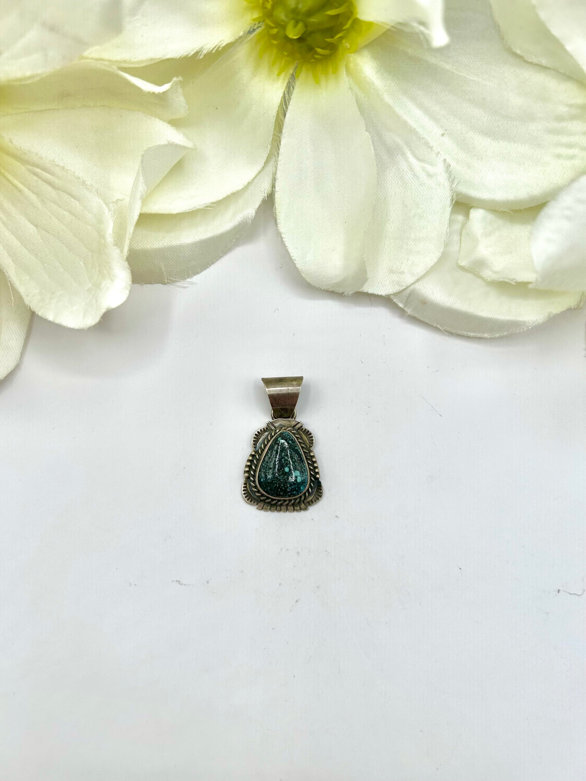 Dave Skeets New Lander Variscite & Sterling Silver Pendant