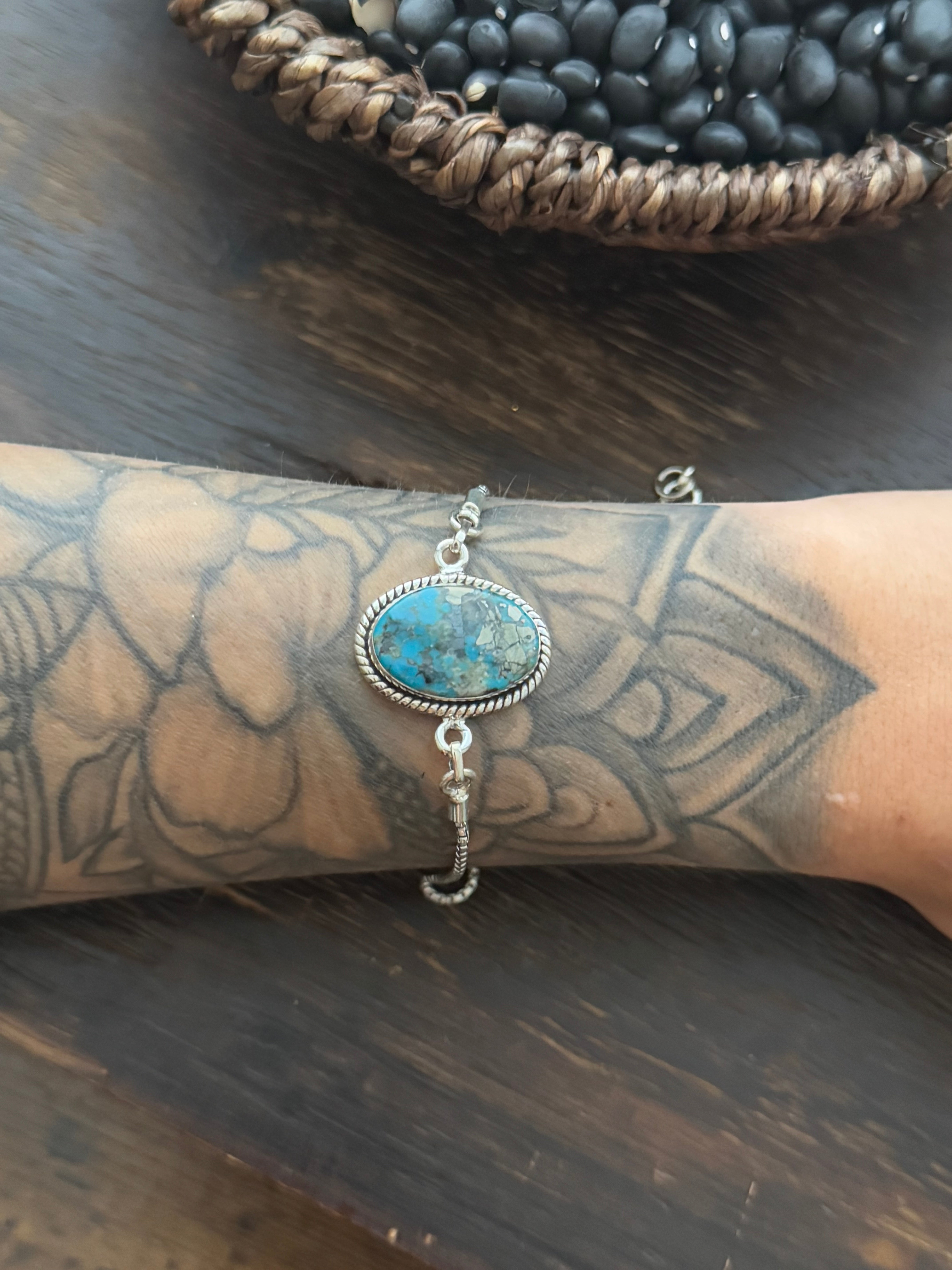 TTD Kingman Turquoise & Sterling Silver Bracelet