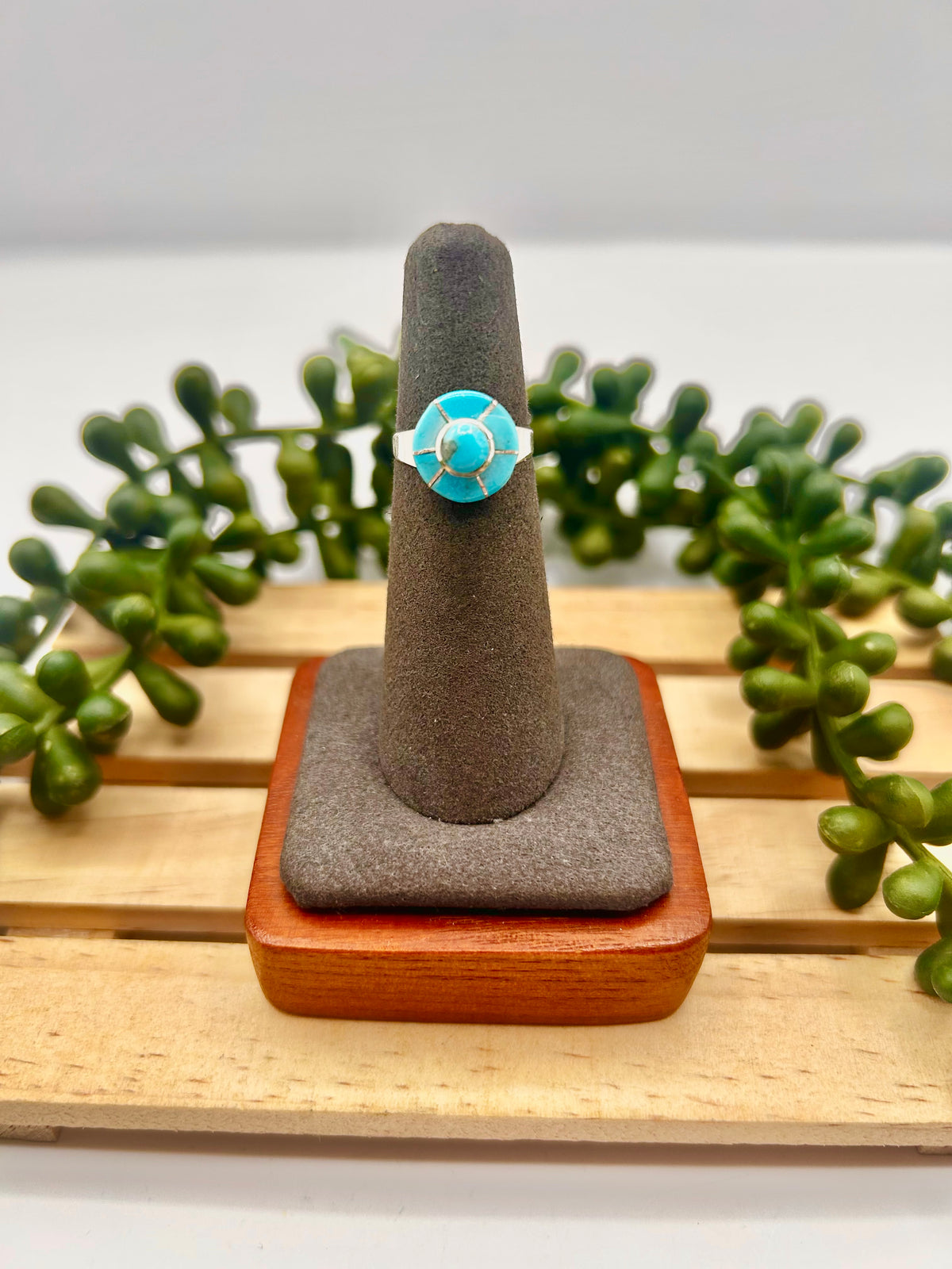 Vellerie Benally Kingman Turquoise & Sterling Silver Ring