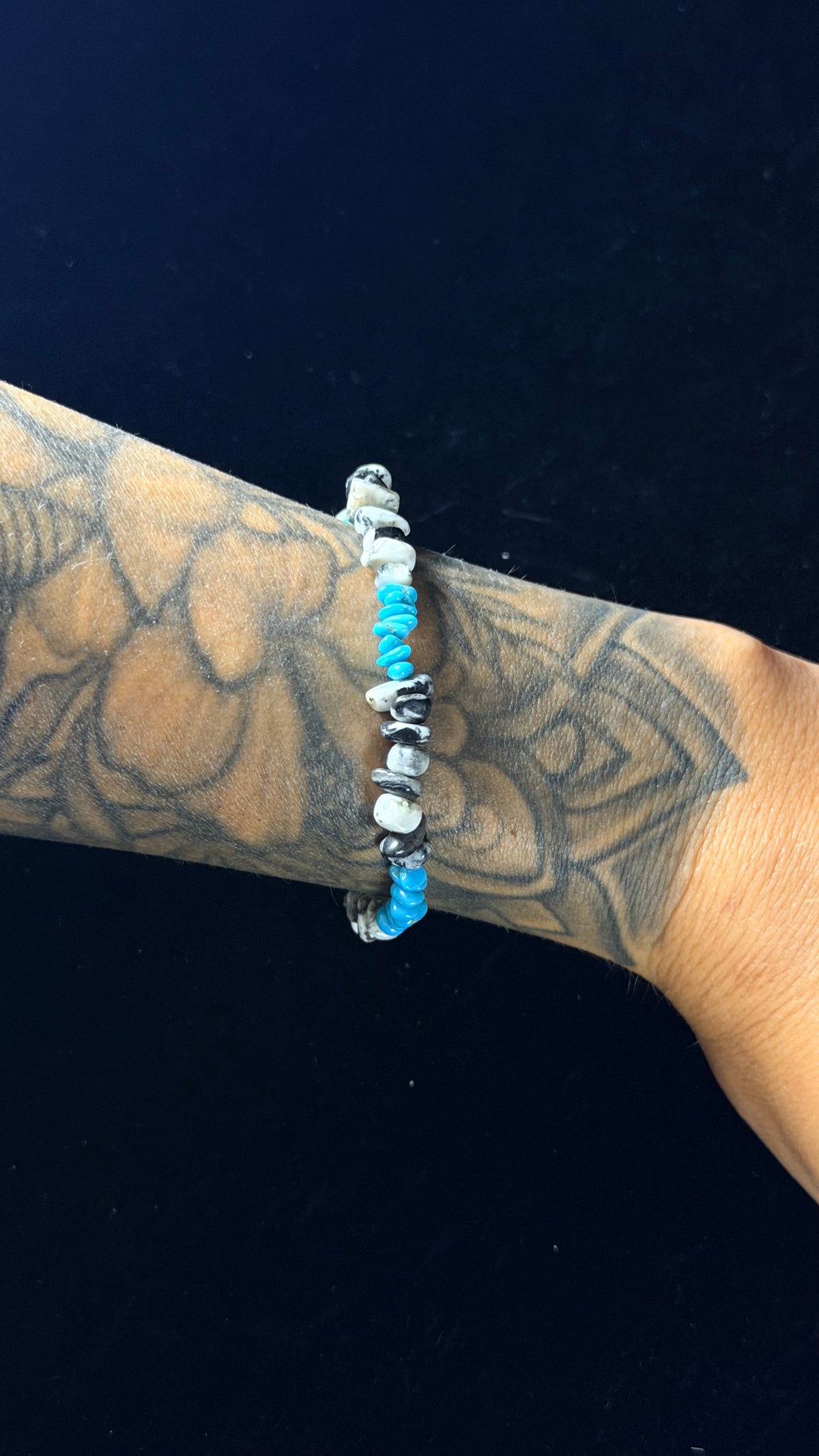 Navajo Strung Multi Stone Stretch Beaded Bracelet