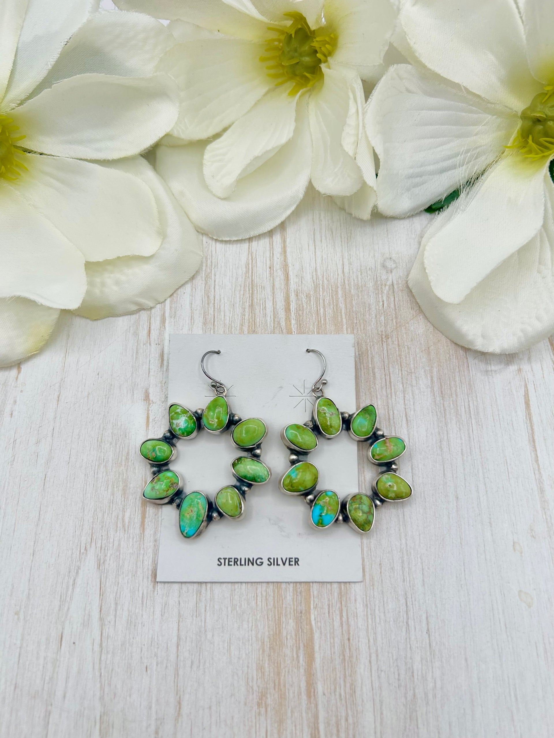Ella Peters Sonoran Gold Turquoise & Sterling Silver Hook Earrings