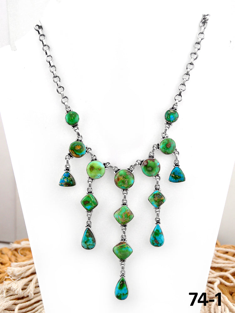 Southwest Handmade Sonoran & Sterling Silver Necklace