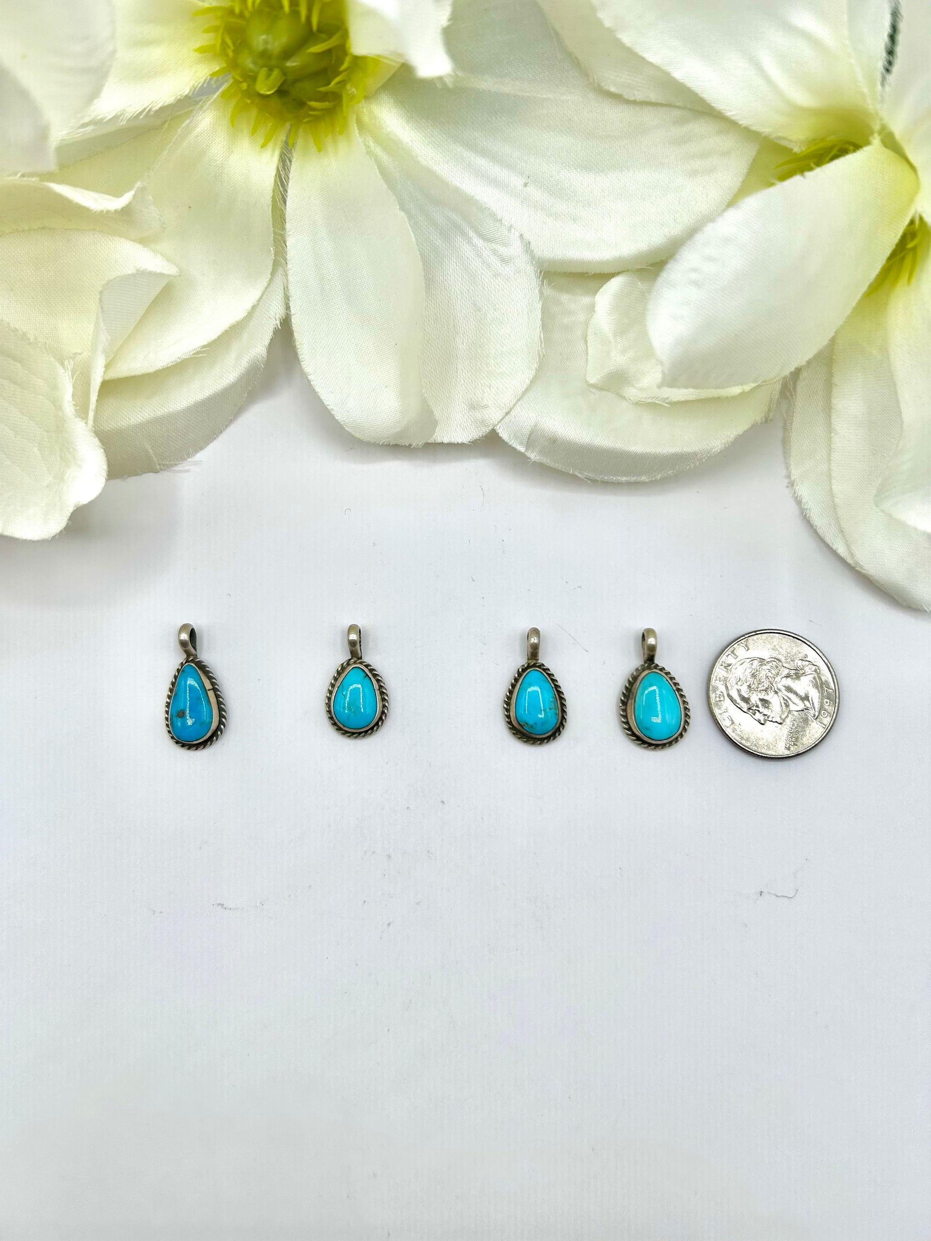 Navajo Made Kingman Turquoise & Sterling Silver Pendant