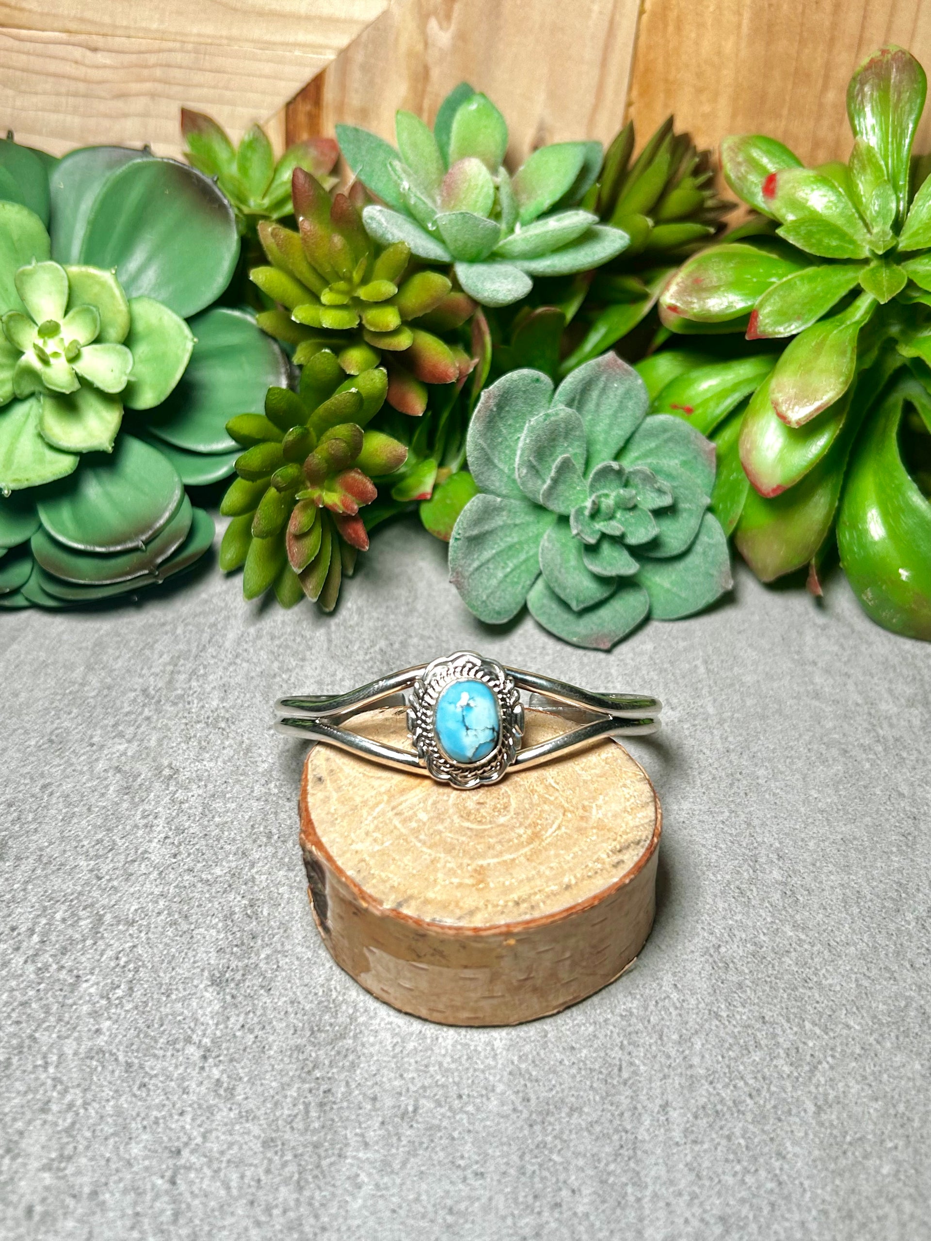 Virgil Chee Golden Hill Turquoise & Sterling Silver Cuff Bracelet