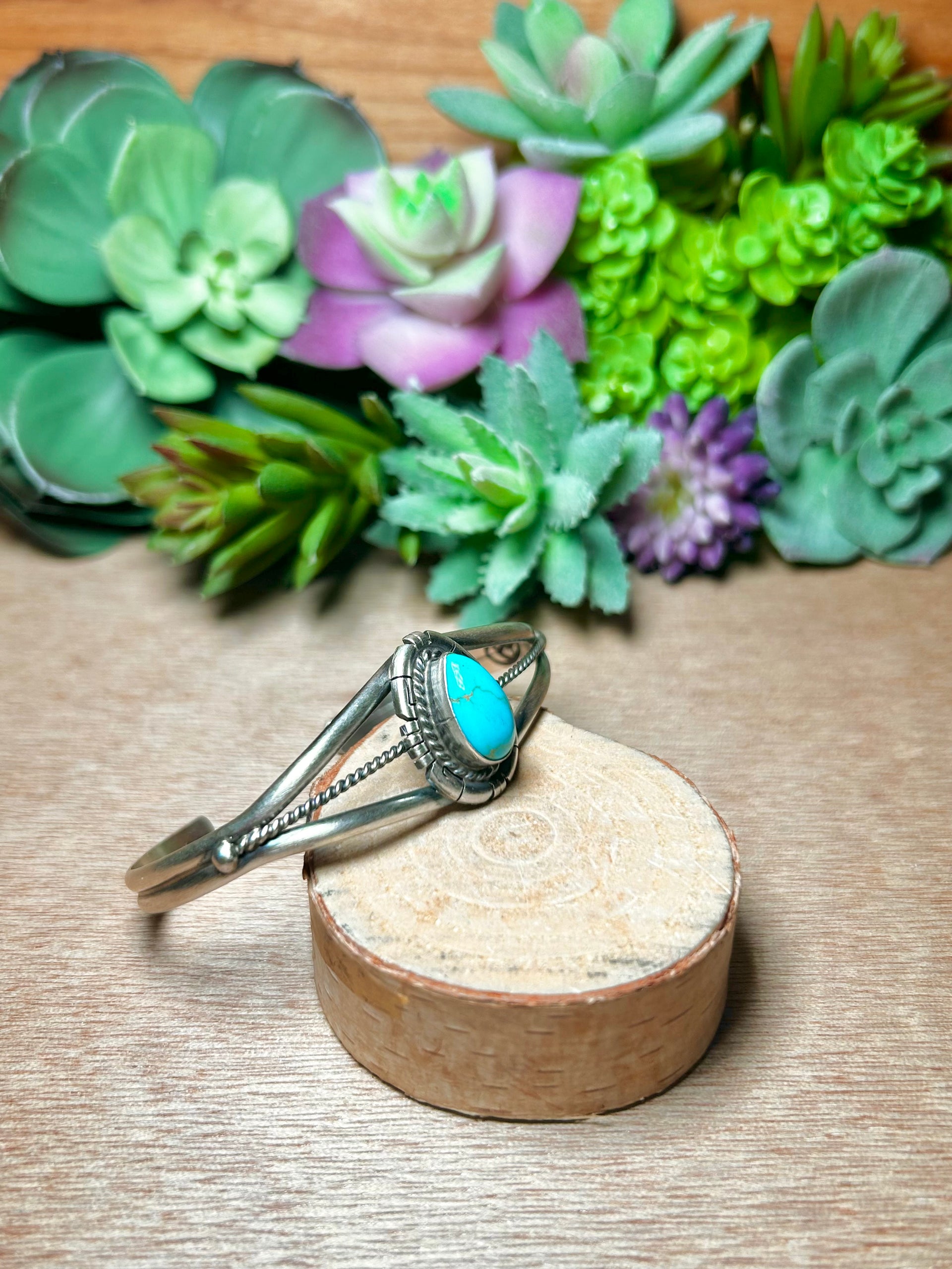 Dave Skeets Kingman Turquoise & Sterling Silver Cuff Bracelet