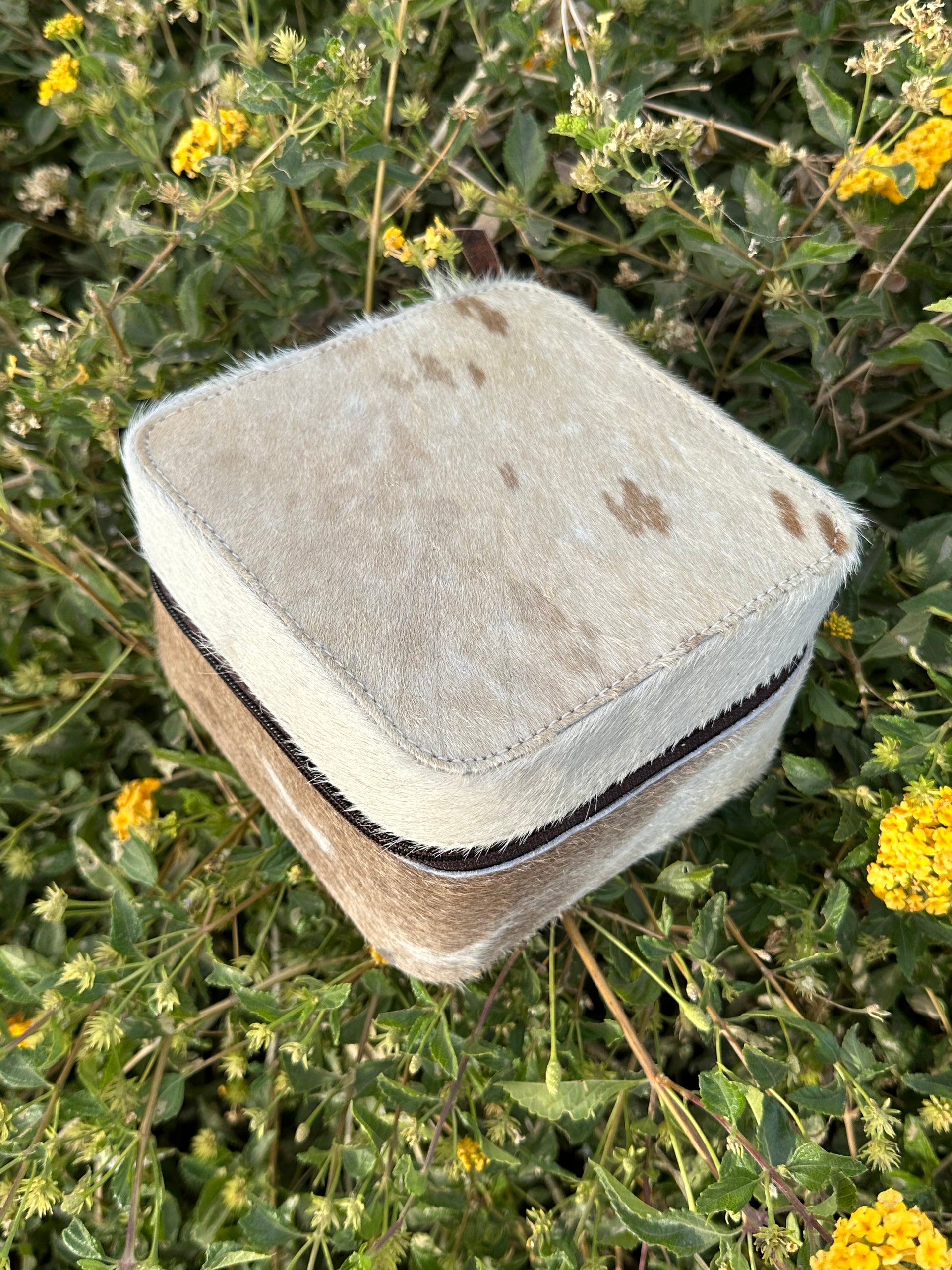 Genuine Leather Cowhide Jewelry Box