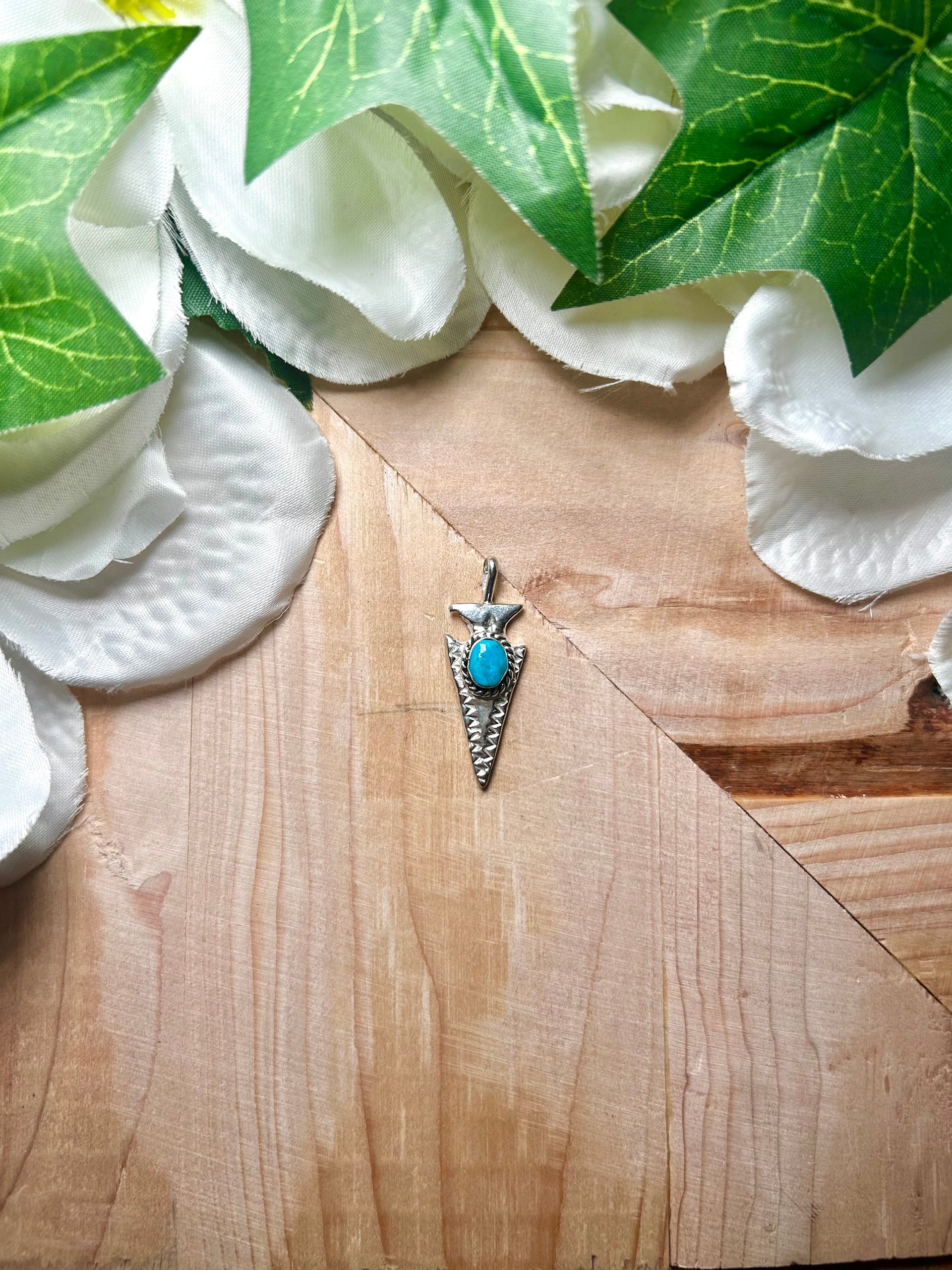 Joe Martinez Kingman Turquoise & Sterling Silver Pendant