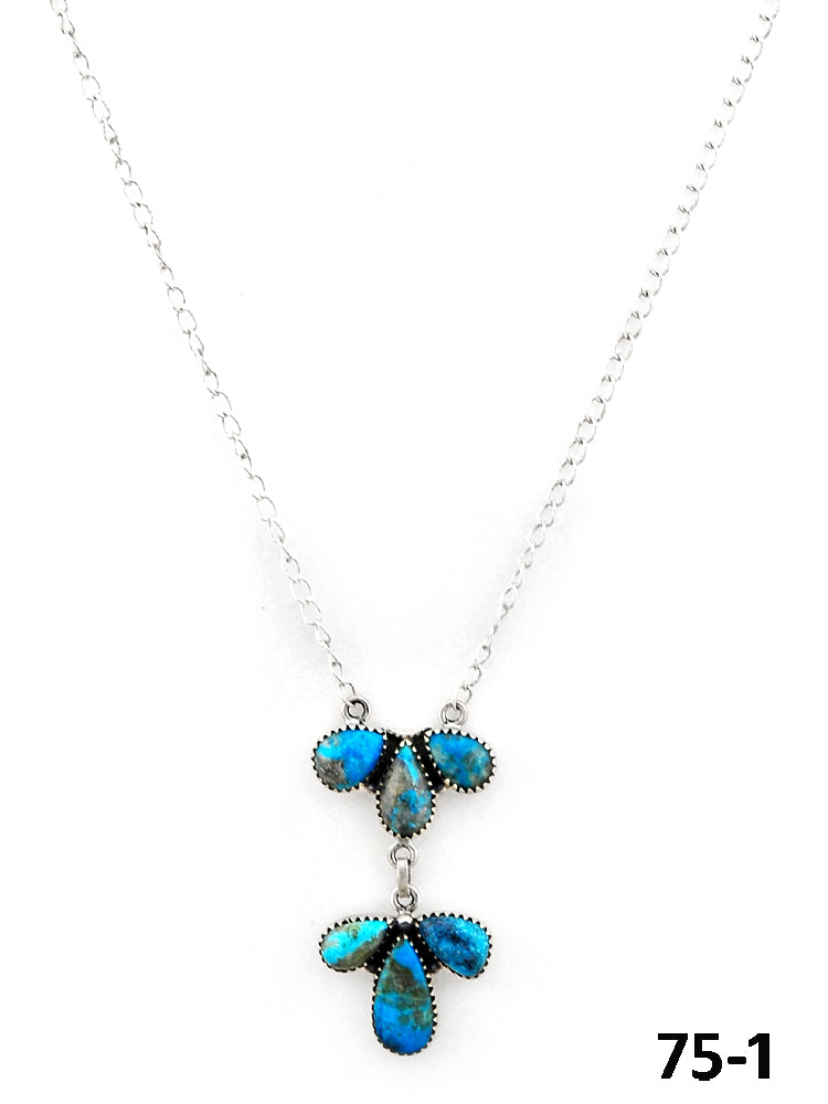 Southwest Made Ithaca Peak Turquoise & Sterling Silver Necklace