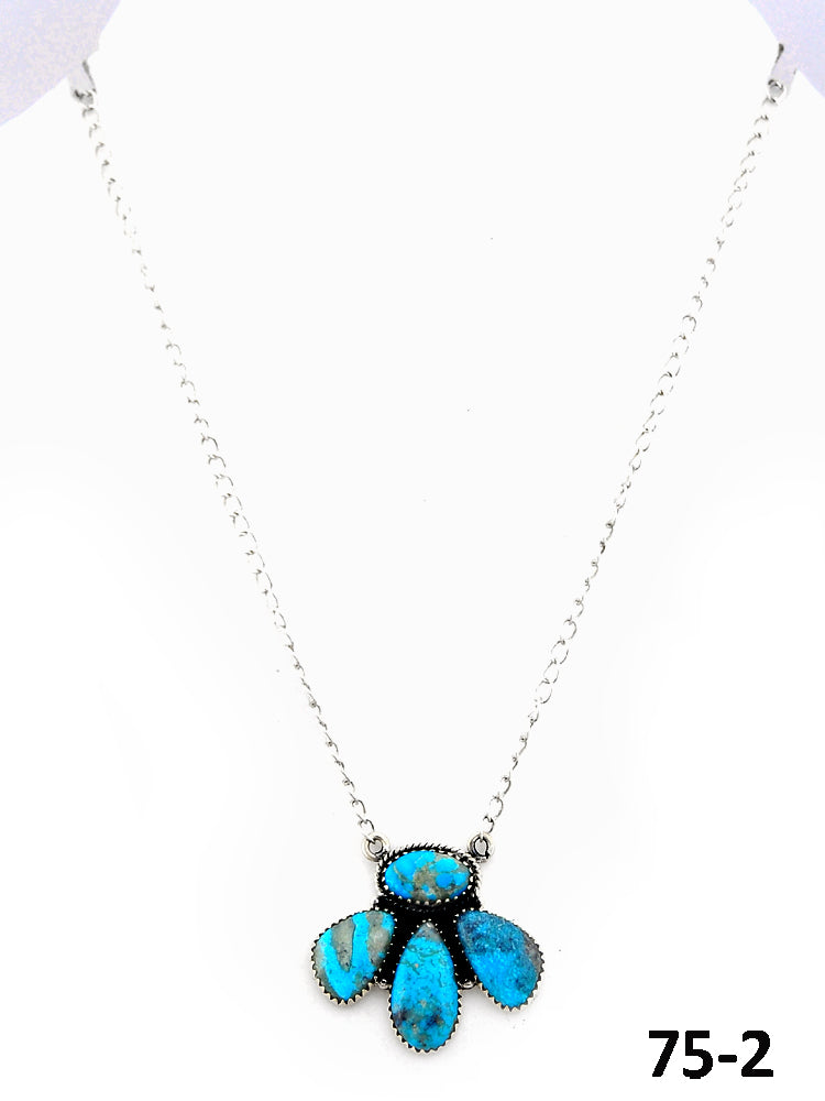 Southwest Made Ithaca Peak Turquoise & Sterling Silver Necklace