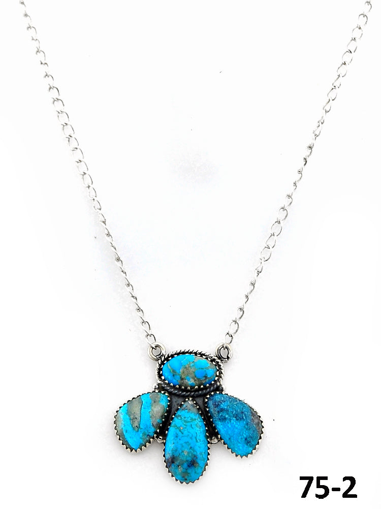 Southwest Made Ithaca Peak Turquoise & Sterling Silver Necklace