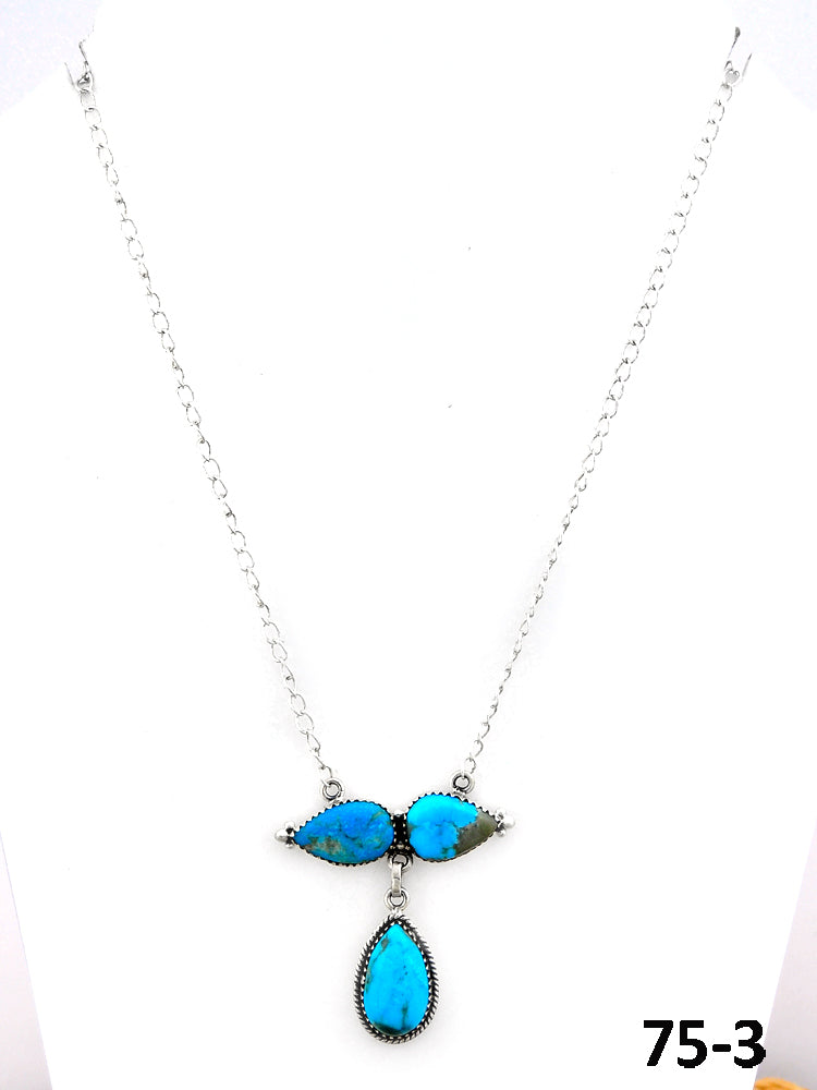 Southwest Made Ithaca Peak Turquoise & Sterling Silver Necklace