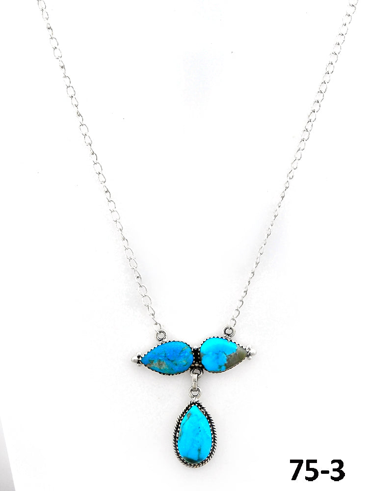Southwest Made Ithaca Peak Turquoise & Sterling Silver Necklace