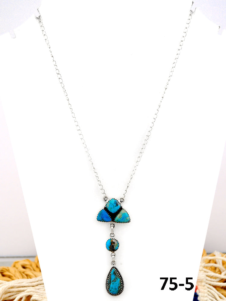 Southwest Made Ithaca Peak Turquoise & Sterling Silver Necklace