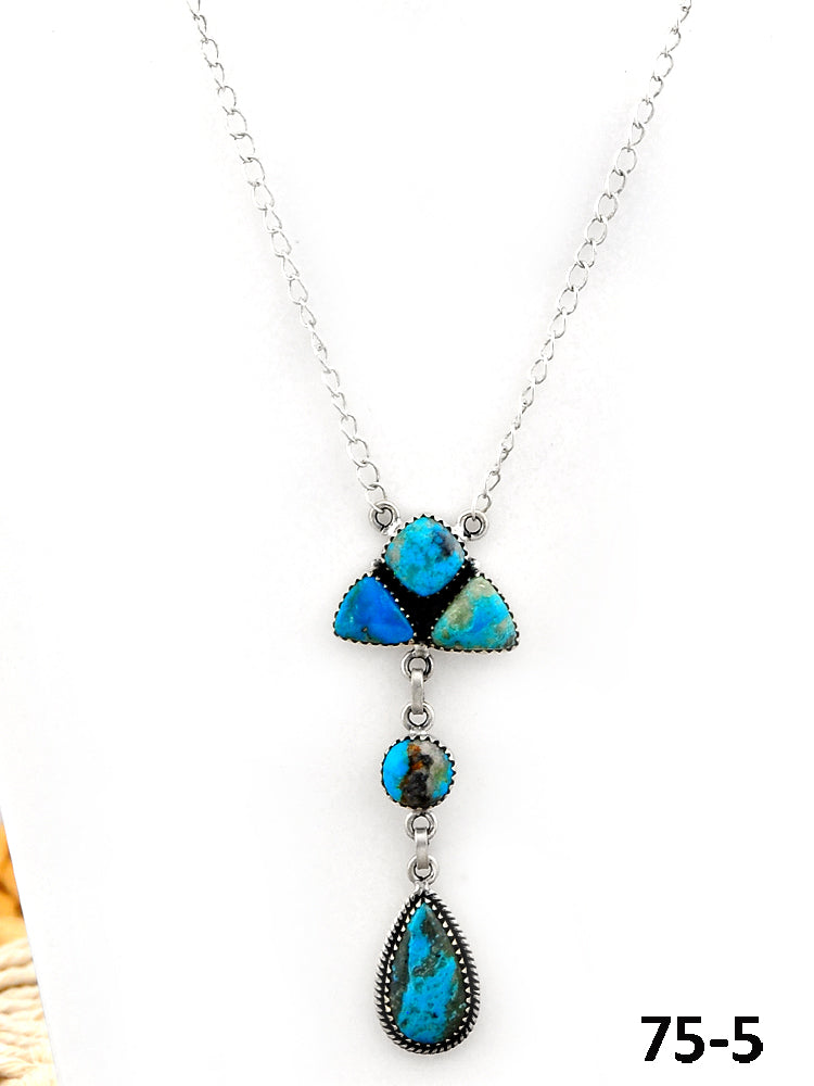 Southwest Made Ithaca Peak Turquoise & Sterling Silver Necklace