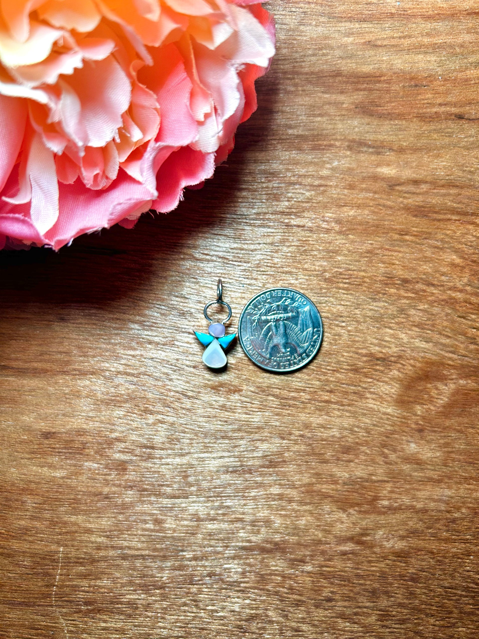 Zuni Made Multi Stone & Sterling Silver Pendant