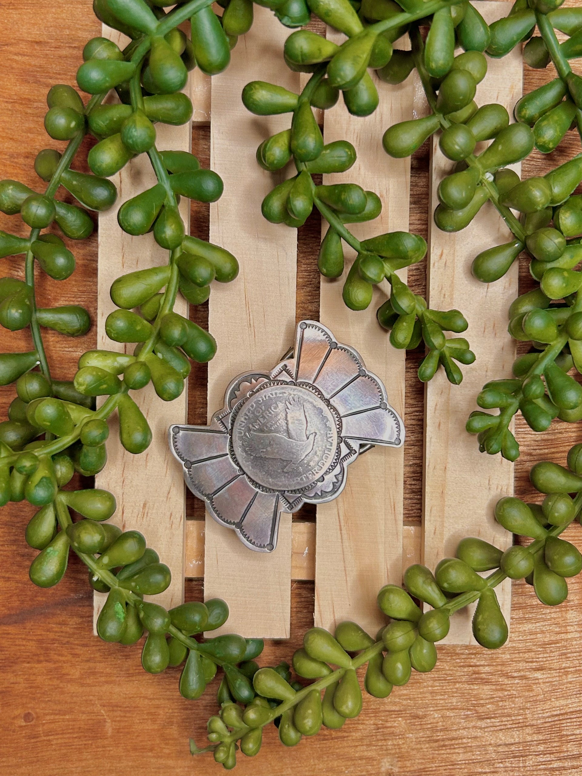 Navajo Made Sterling Silver Belt Buckle