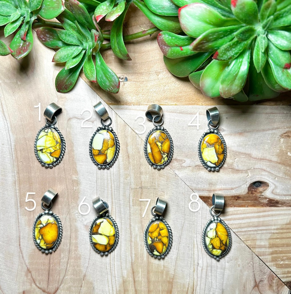 Zachariah David Honey Dahlia & Sterling Silver Pendant