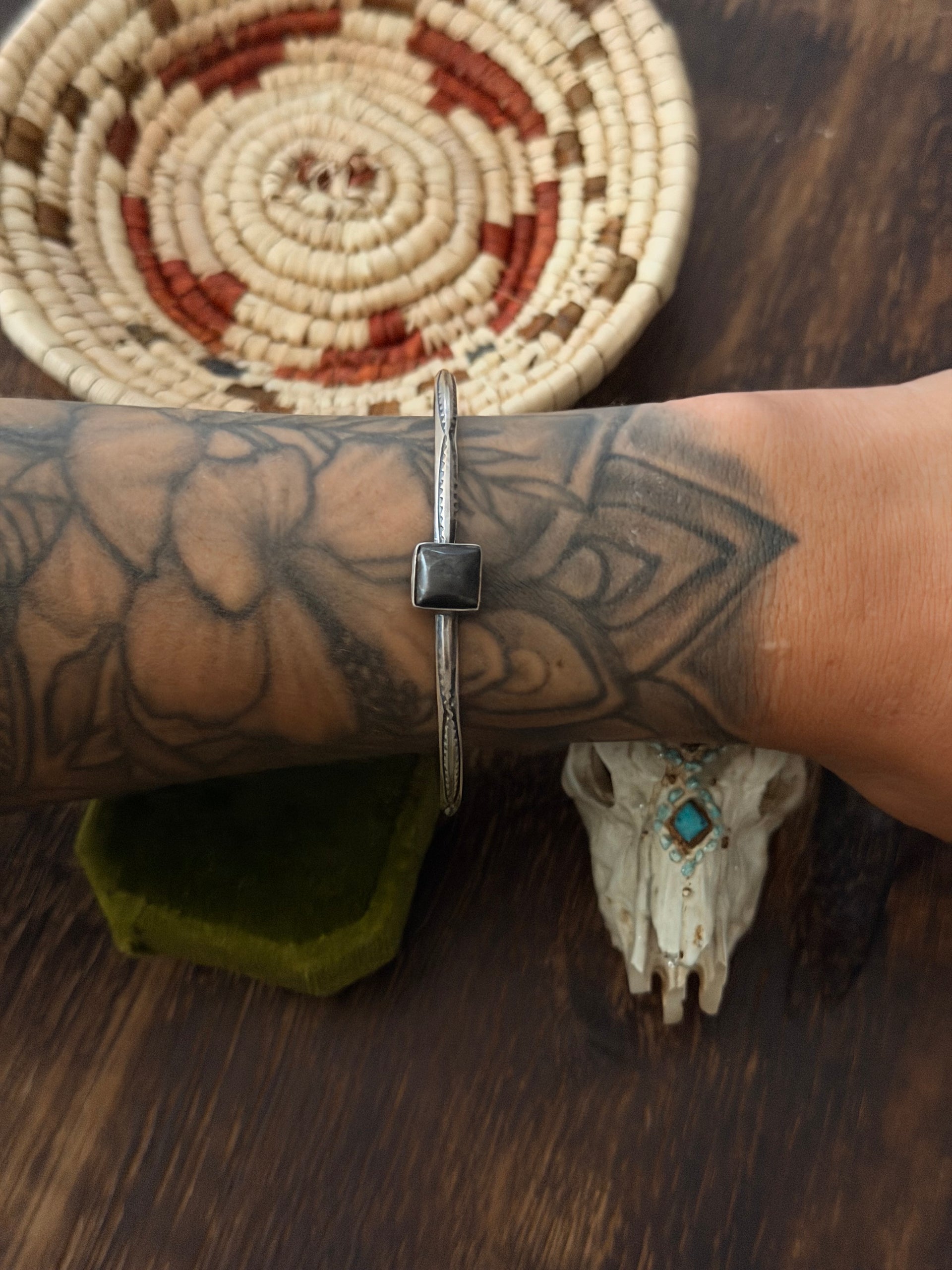 Navajo Made Sterling Silver Cuff Bracelet