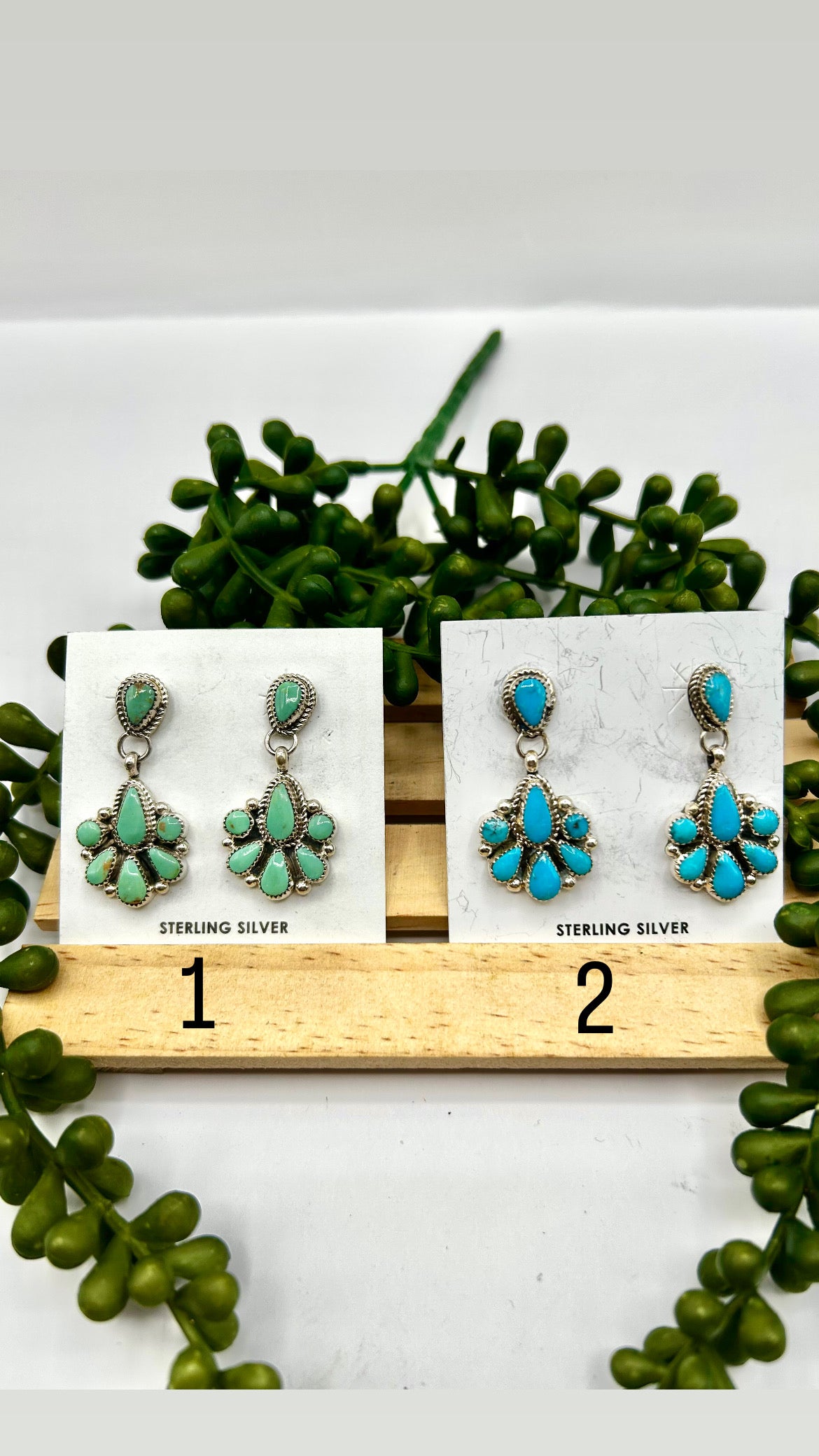 Alicia Wilson Kingman Turquoise & Sterling Silver Post Earrings