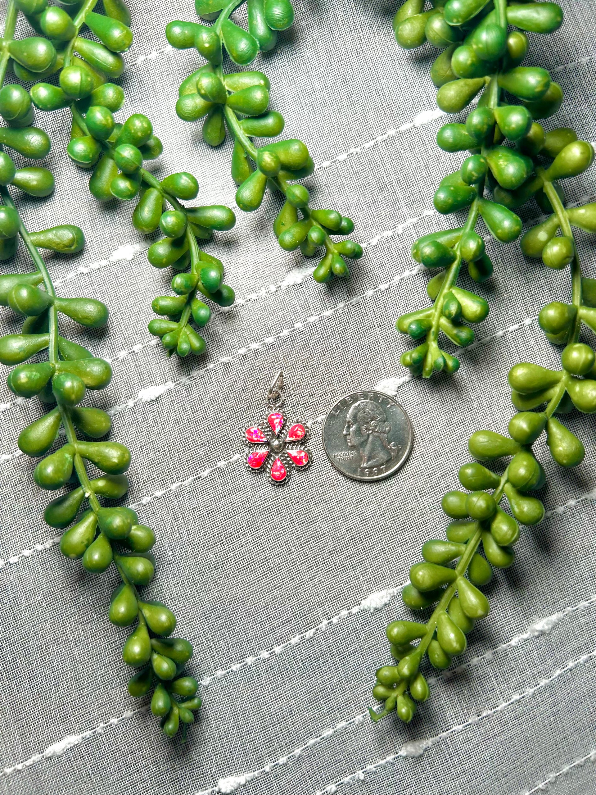 Zuni Made Opal & Sterling Silver Pendant