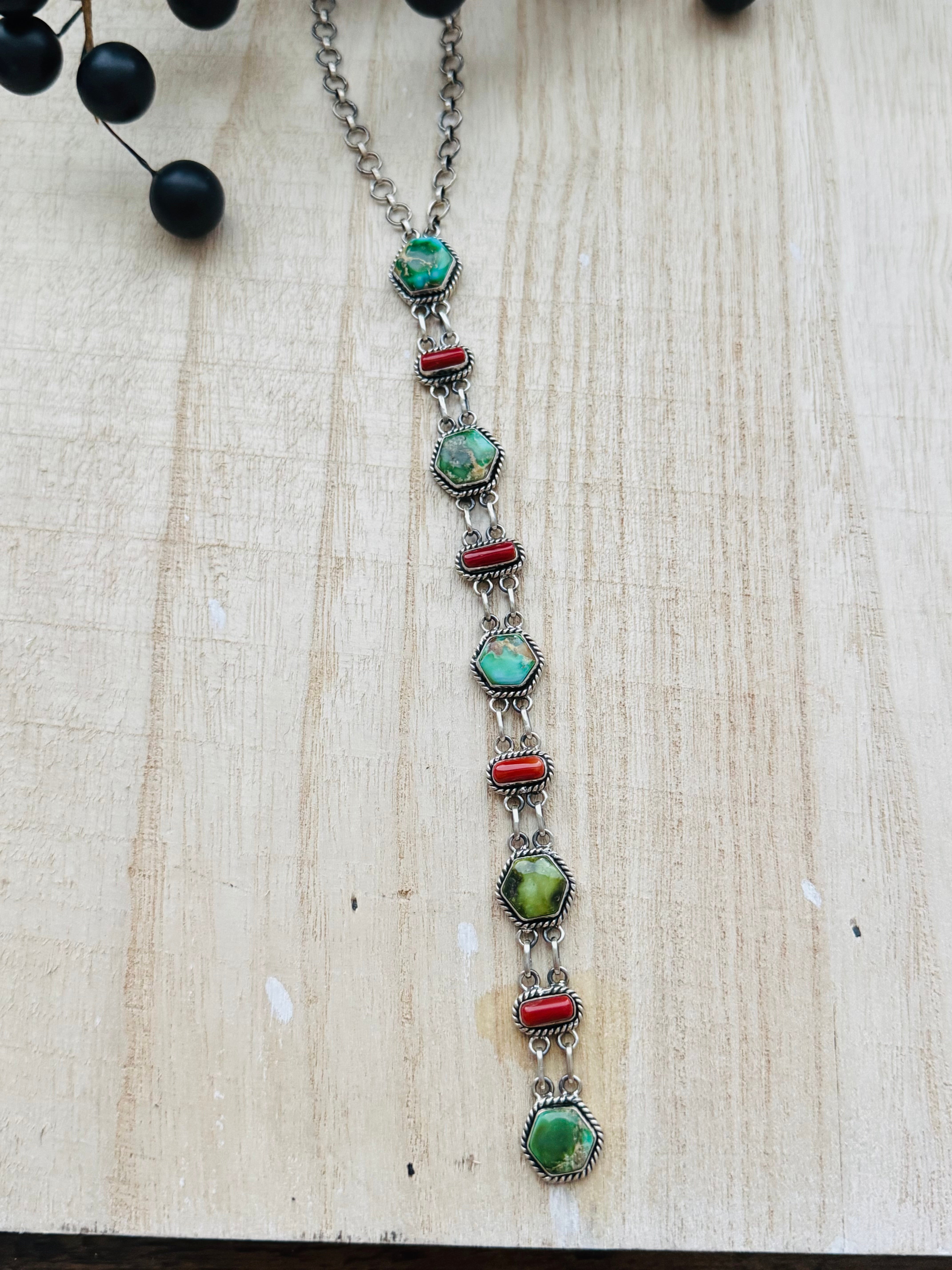 Southwest Made Multi Stone & Sterling Silver Necklace