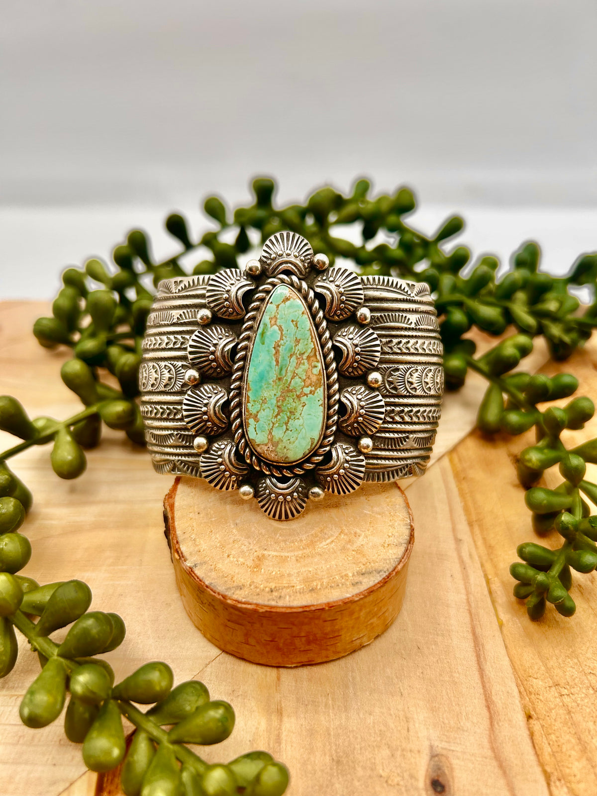 Garret Hale Kingman Turquoise & Sterling Silver Cuff Bracelet