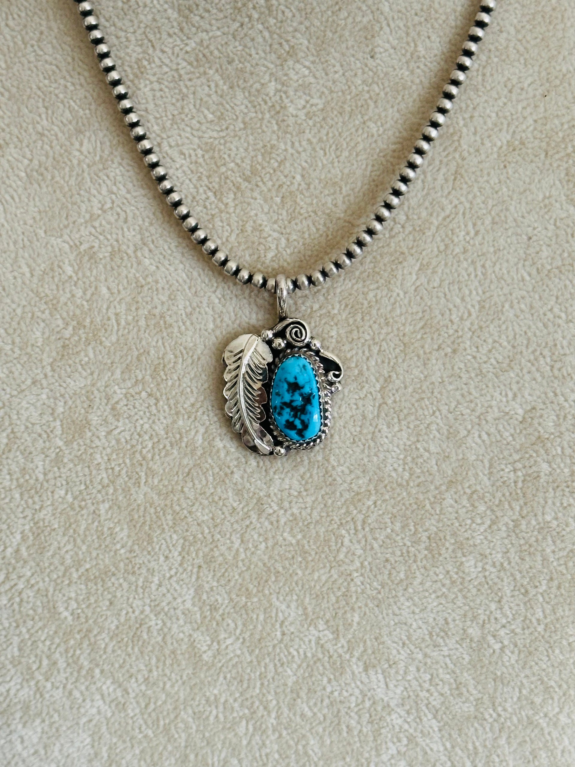 Julia Etsitty Kingman Turquoise & Sterling Silver Pendants