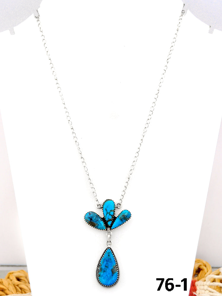 Southwest Made Ithaca Peak Turquoise & Sterling Silver Necklace