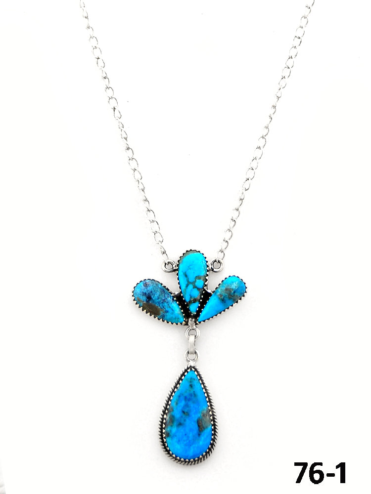 Southwest Made Ithaca Peak Turquoise & Sterling Silver Necklace