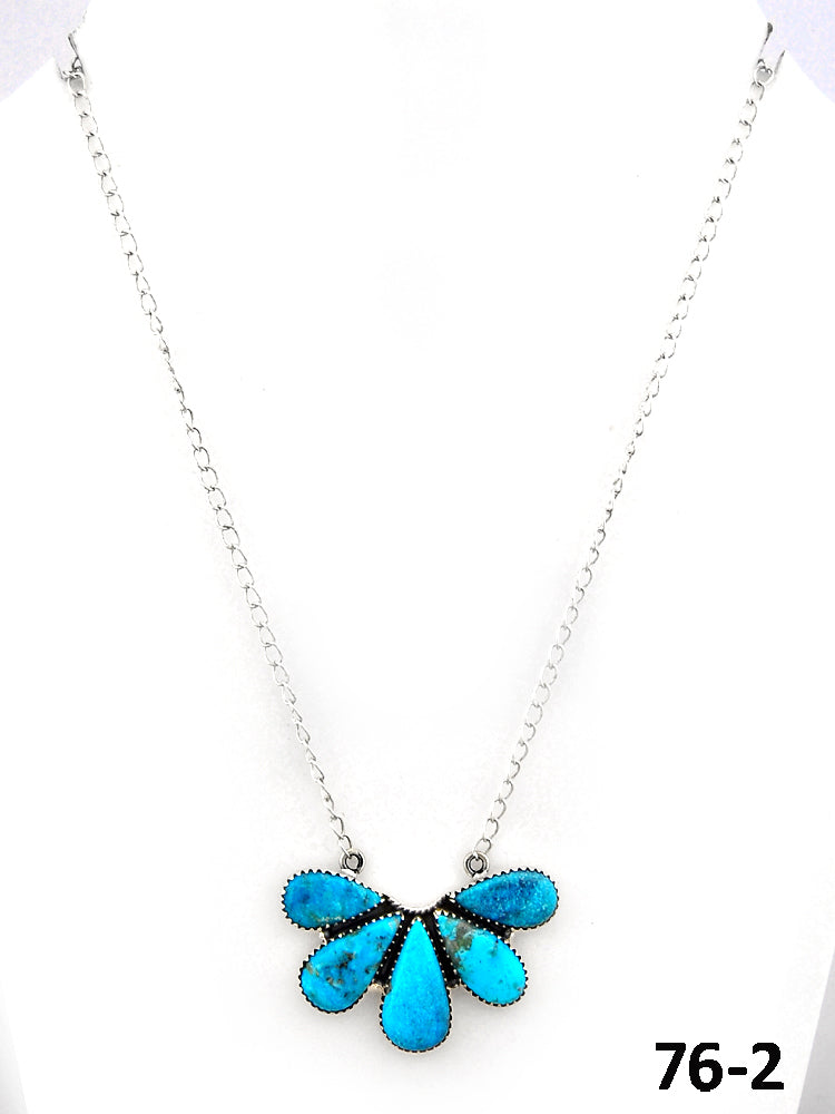Southwest Made Ithaca Peak Turquoise & Sterling Silver Necklace