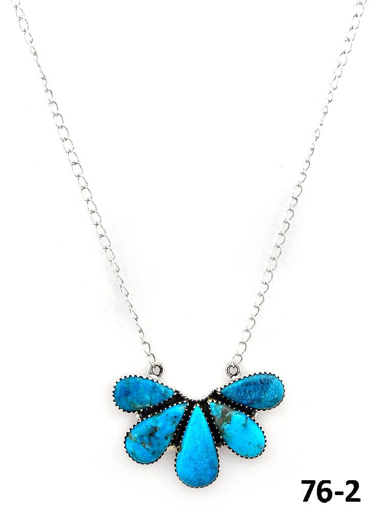 Southwest Made Ithaca Peak Turquoise & Sterling Silver Necklace