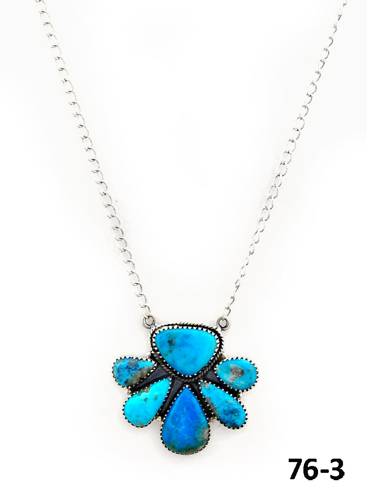 Southwest Made Ithaca Peak Turquoise & Sterling Silver Necklace