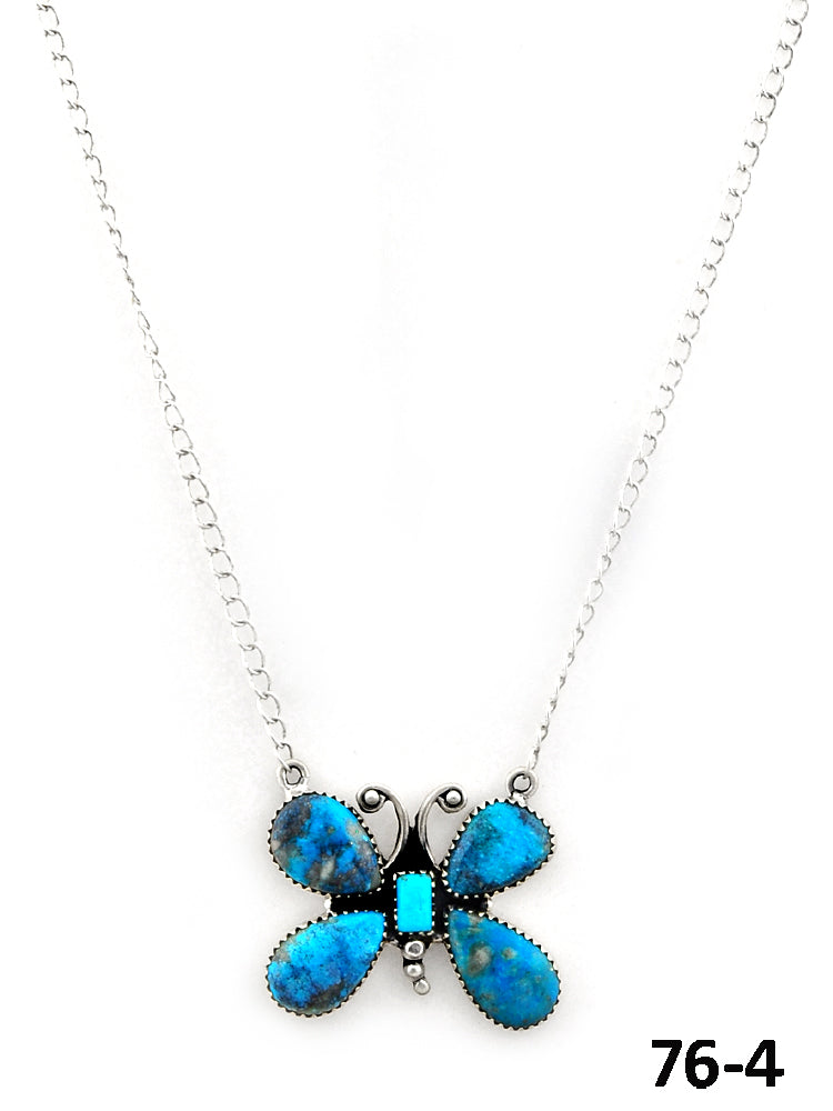 Southwest Made Ithaca Peak Turquoise & Sterling Silver Necklace
