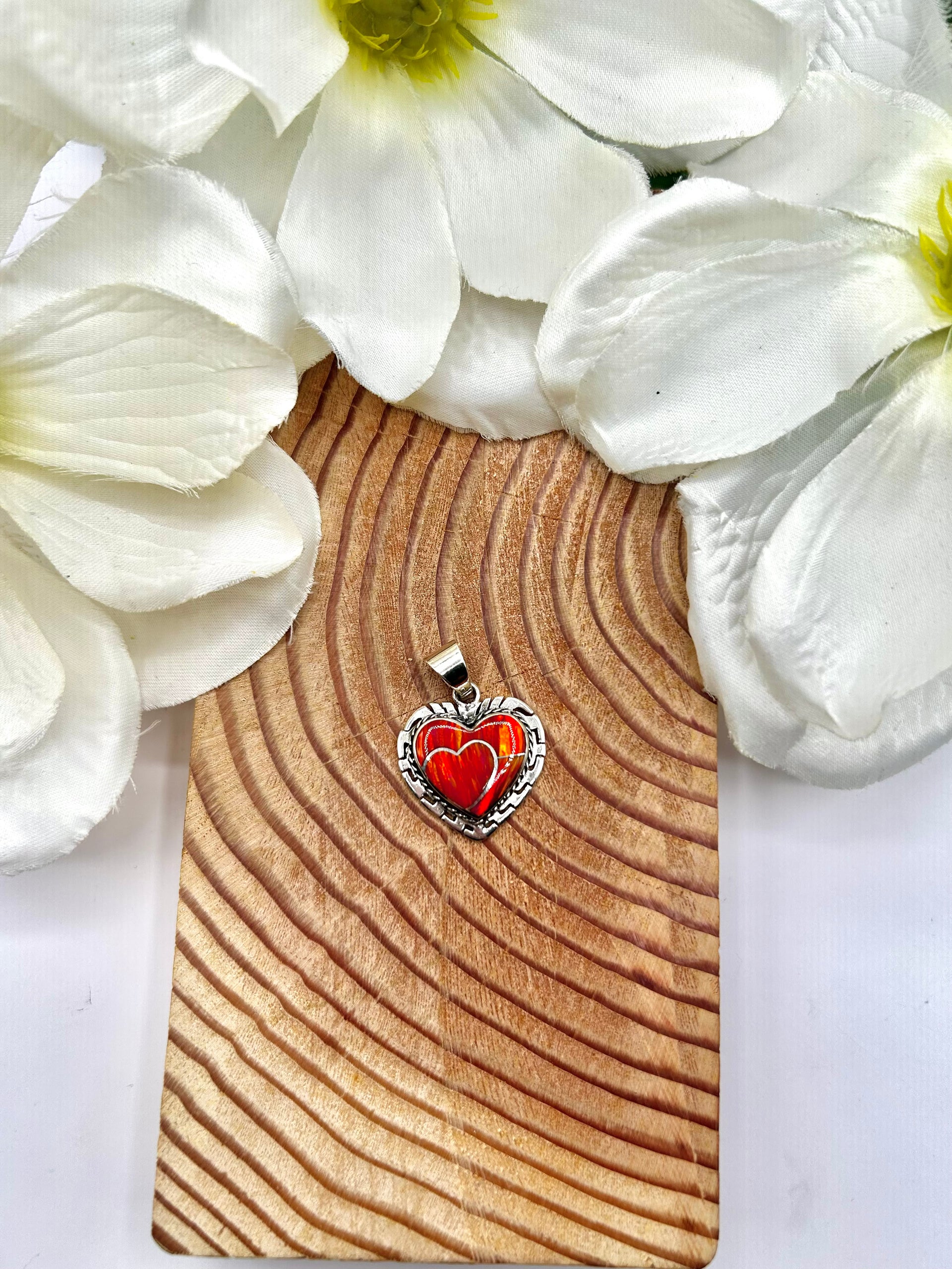 Navajo Made Opal & Sterling Silver Pendant