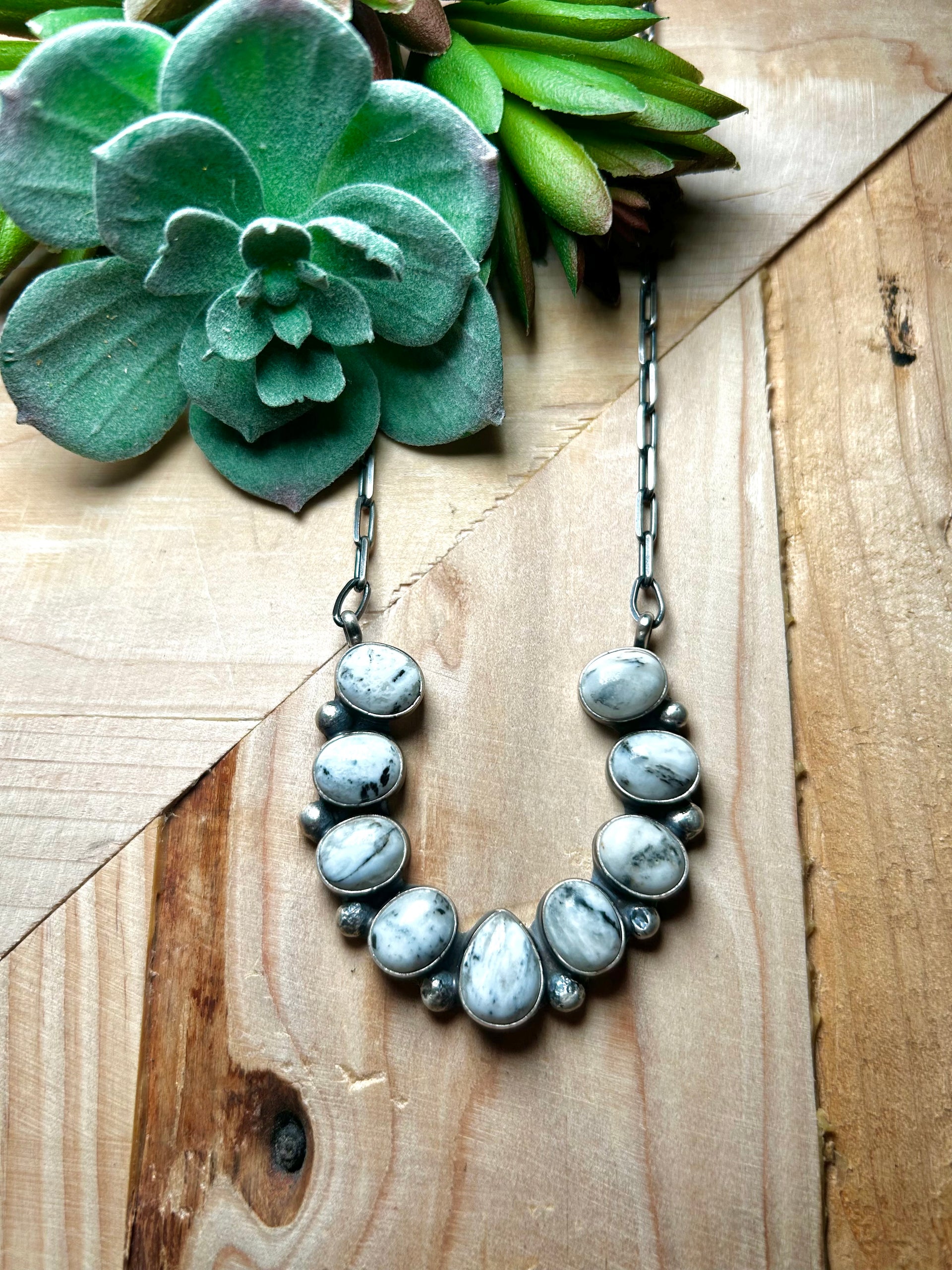 Aarron Robertion White Buffalo & Sterling Silver Necklace