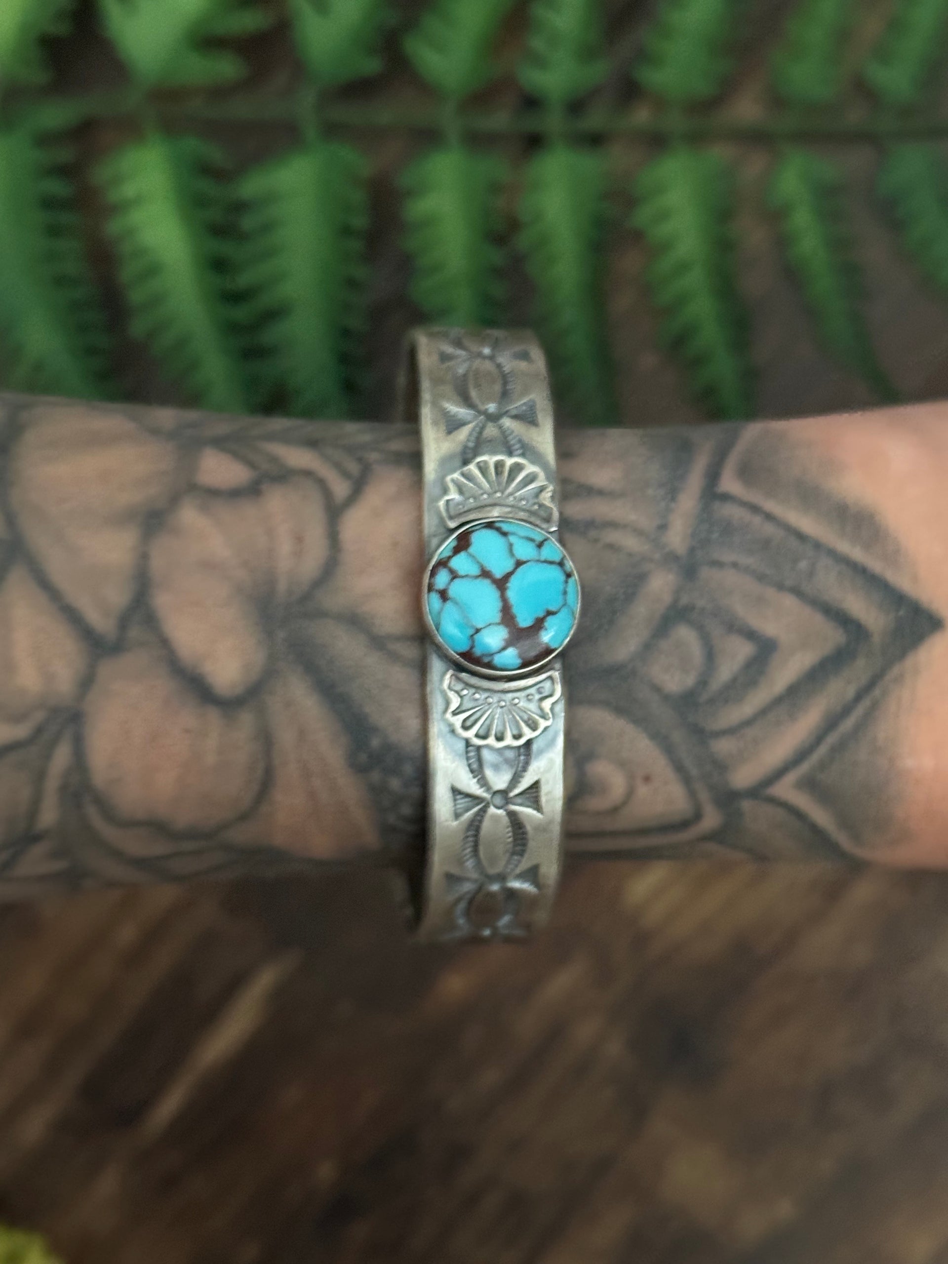 Sheila Tso Egyptian Turquoise & Sterling Silver Cuff Bracelet