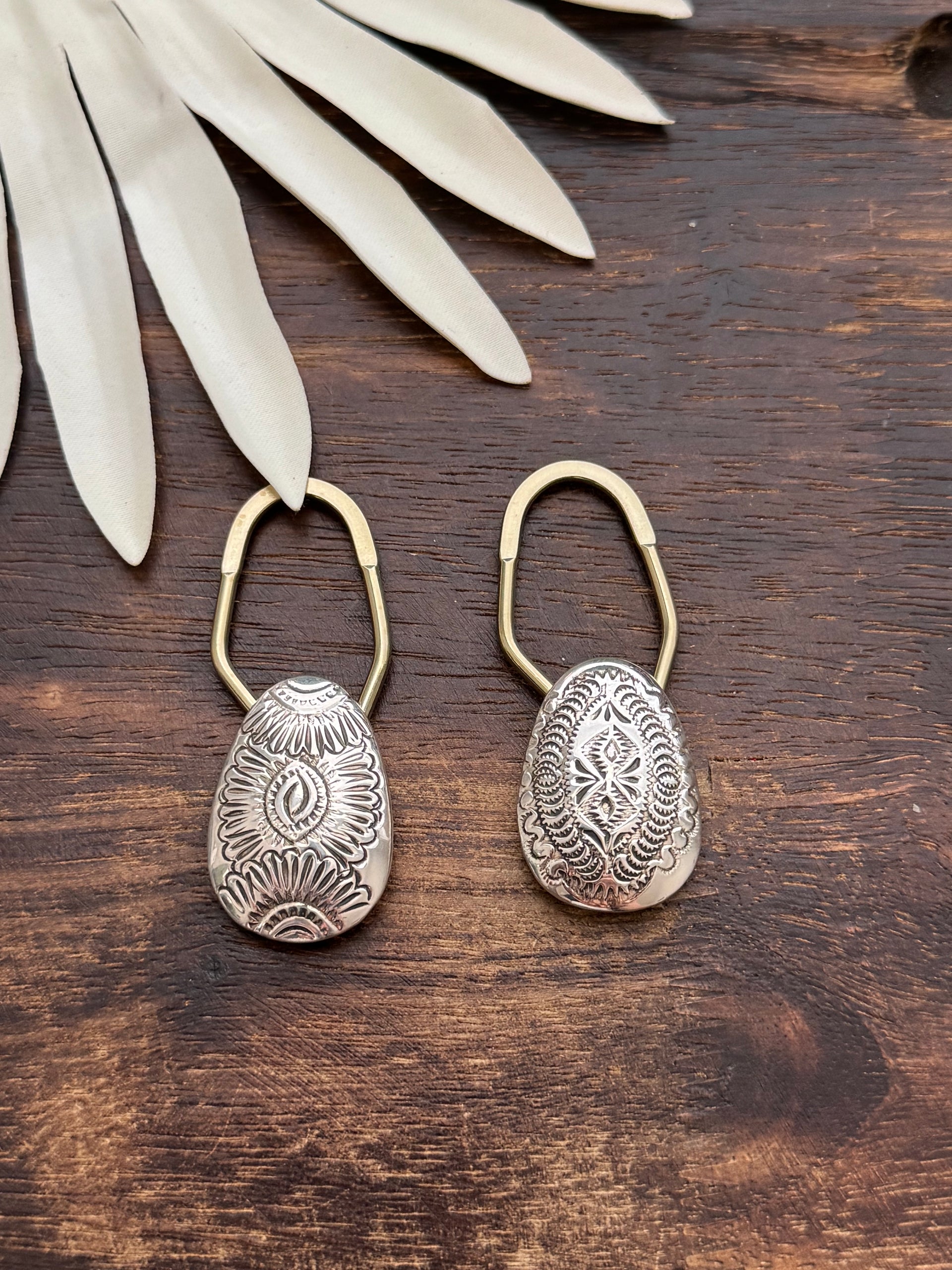 Navajo Made Sterling Silver Key Chain